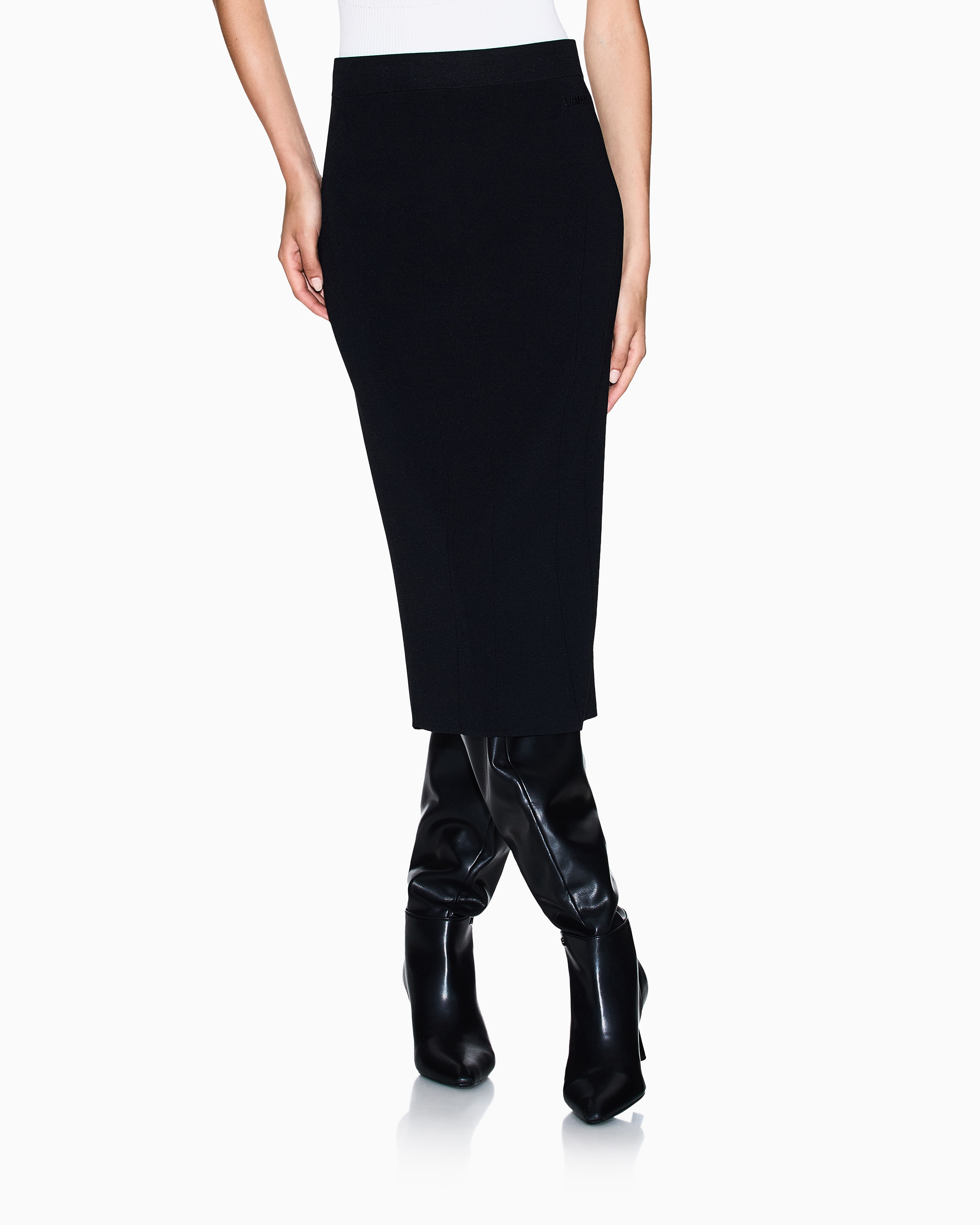 Armani Exchange - Midi Skirts, Woman, Black, Size: