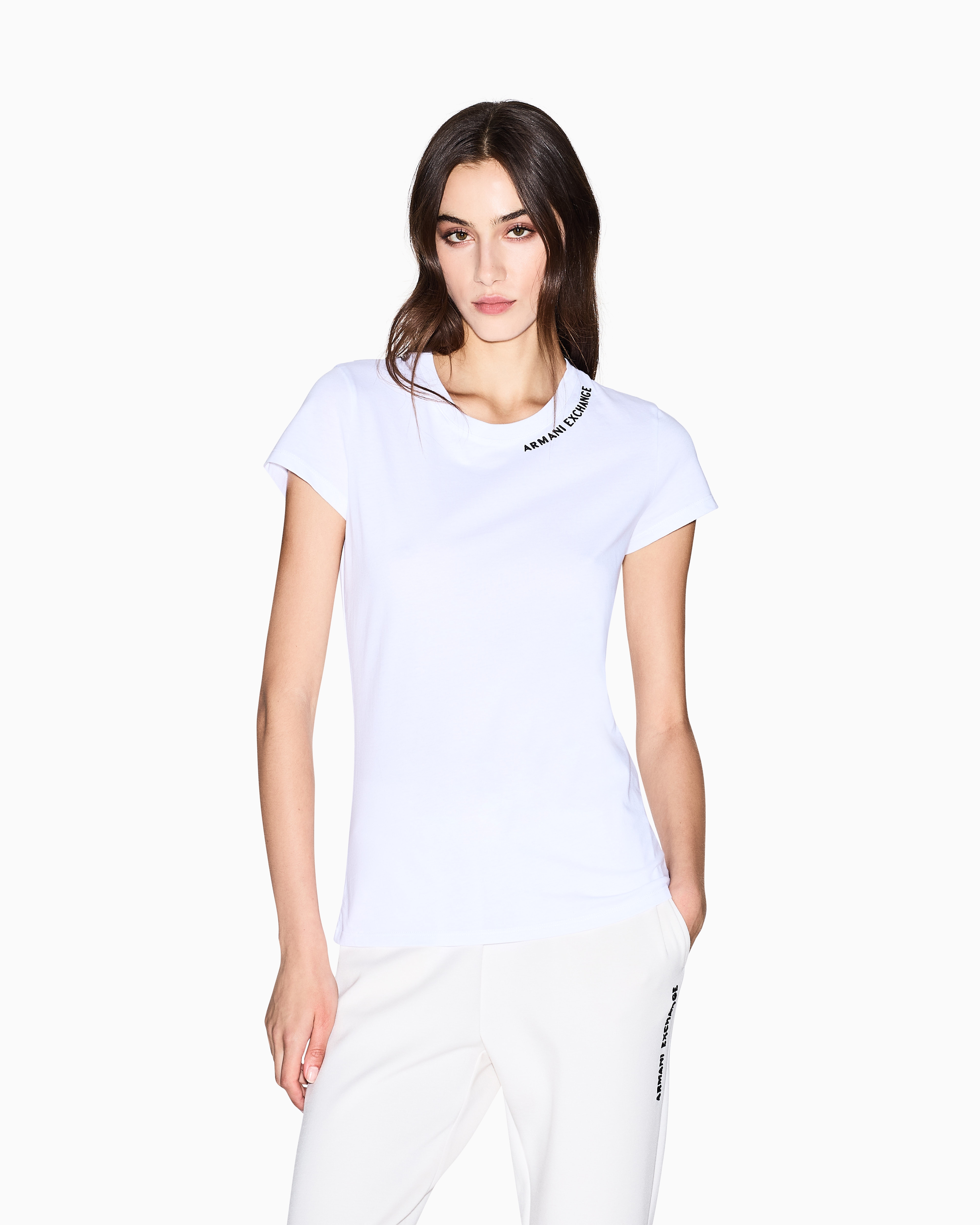 T-shirt with logo on the neckline