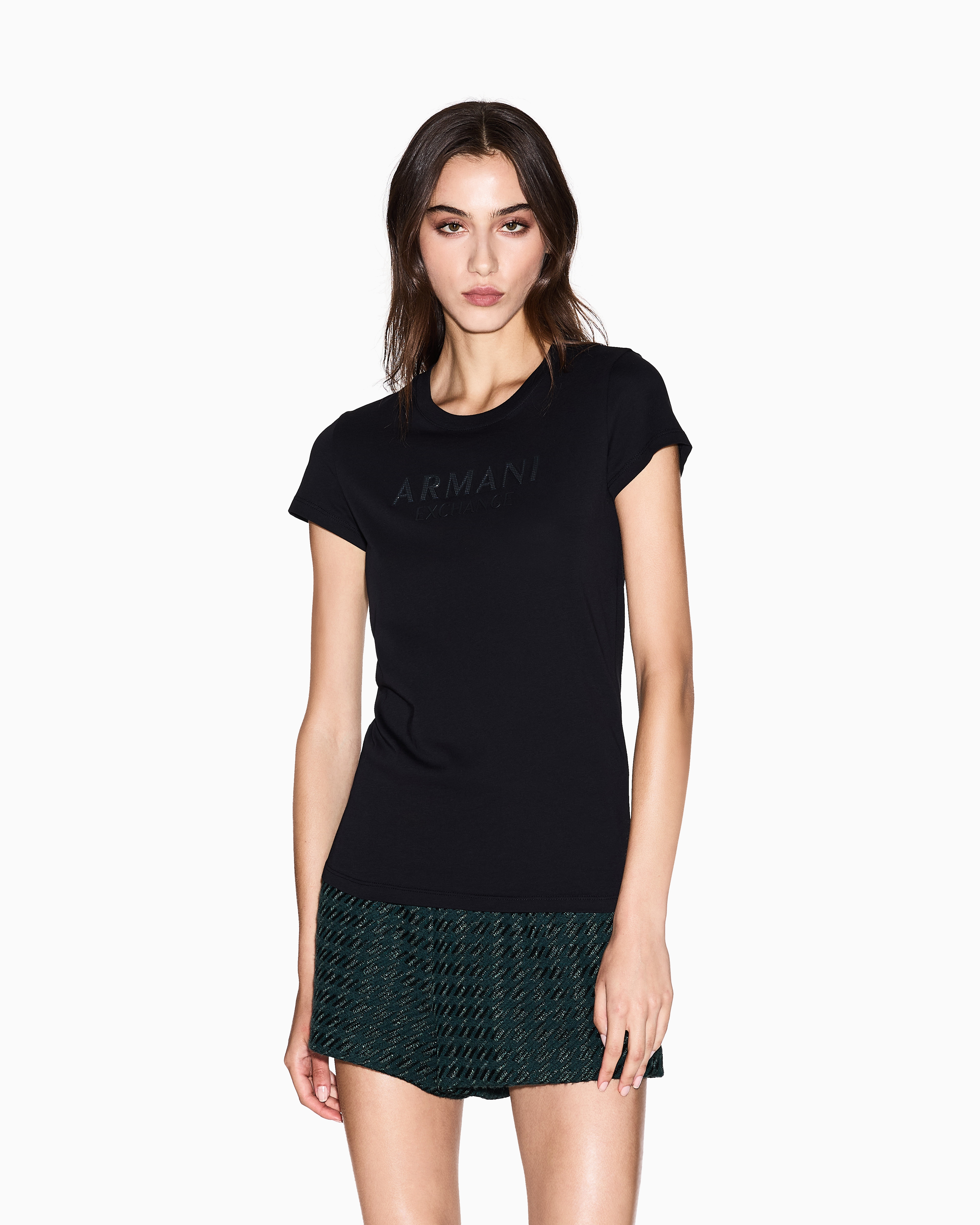 Slim fit T-shirt with logo lettering