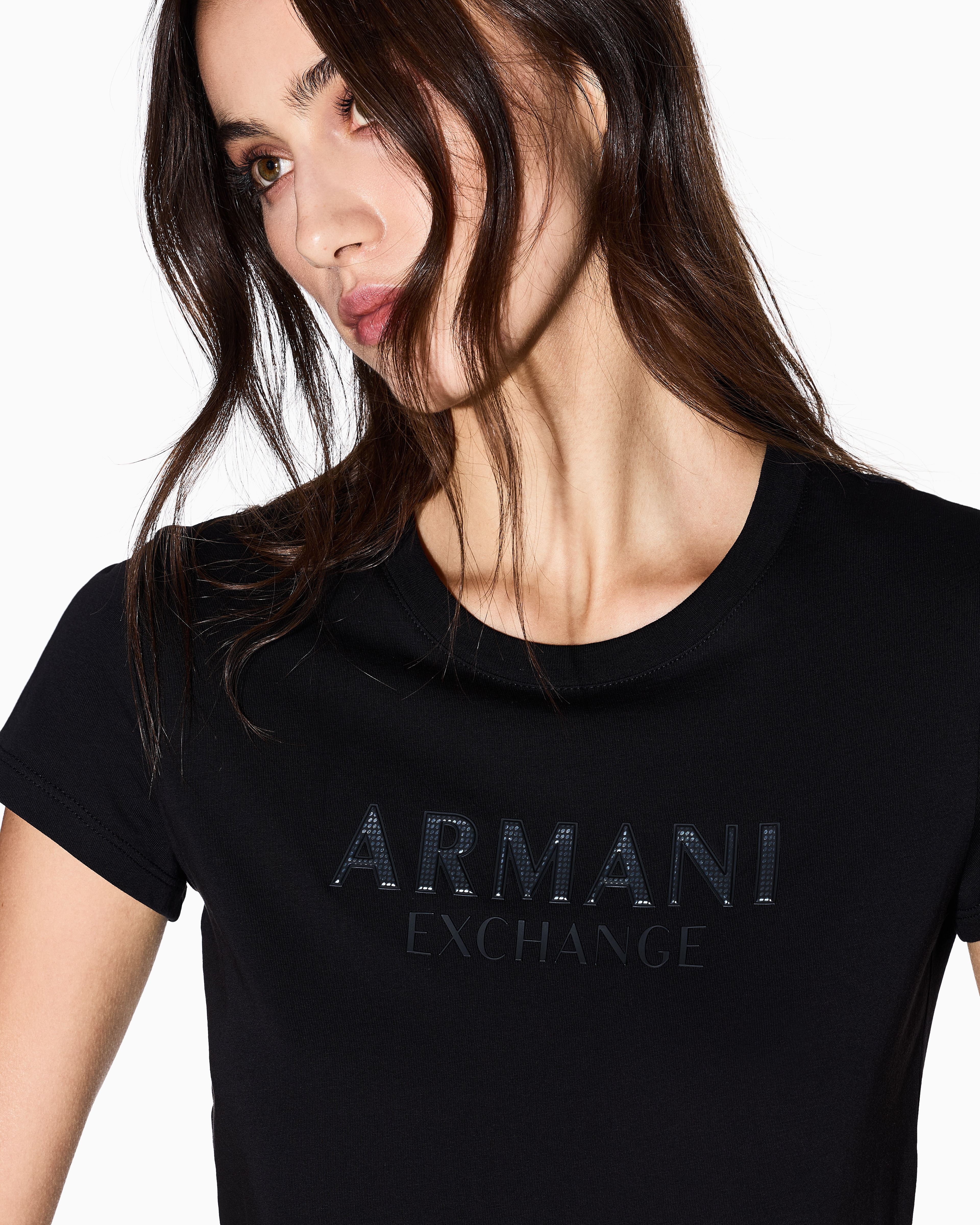 Slim fit T-shirt with logo lettering