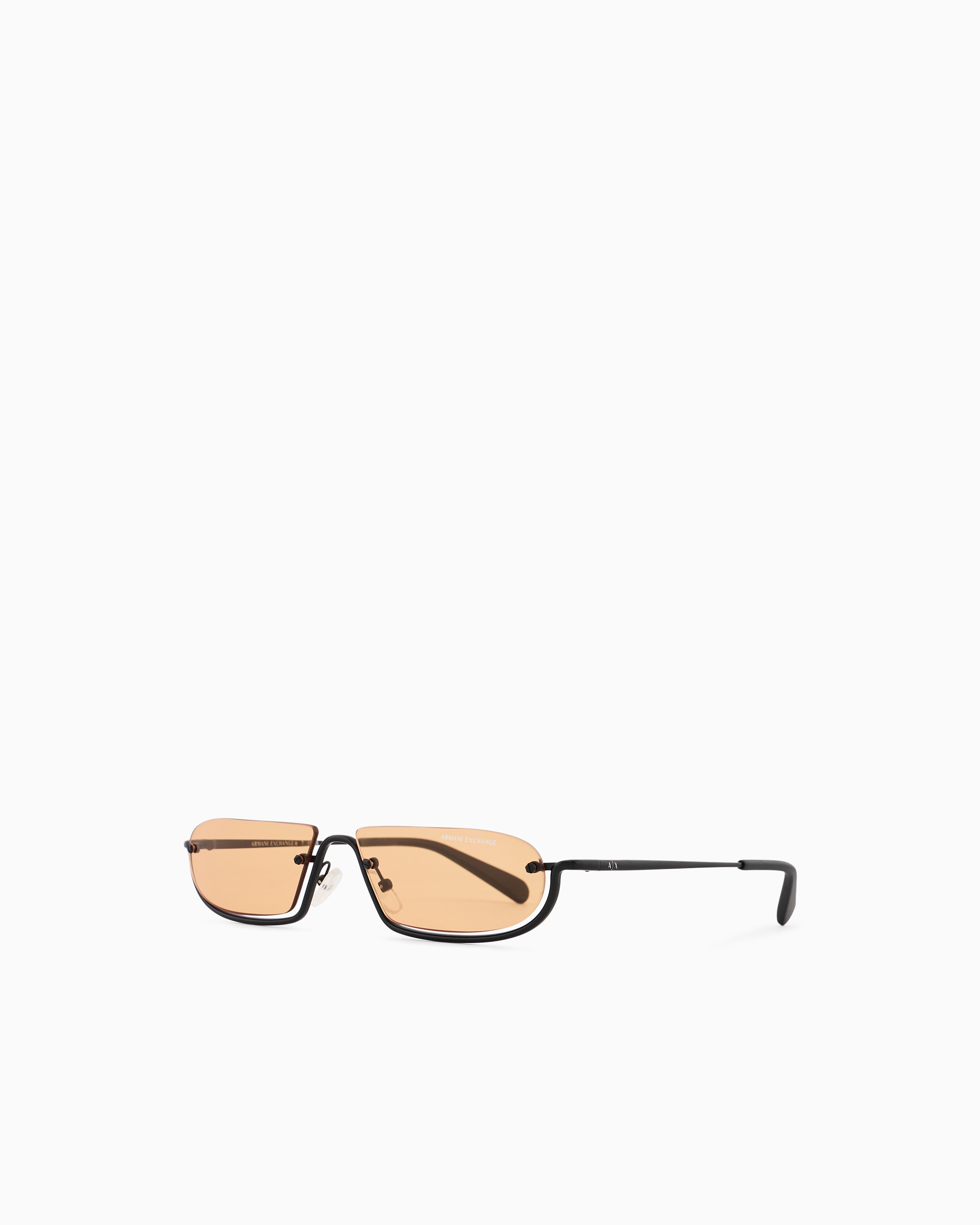 Armani Exchange Men's Black Irregular Shaped Sunglasses