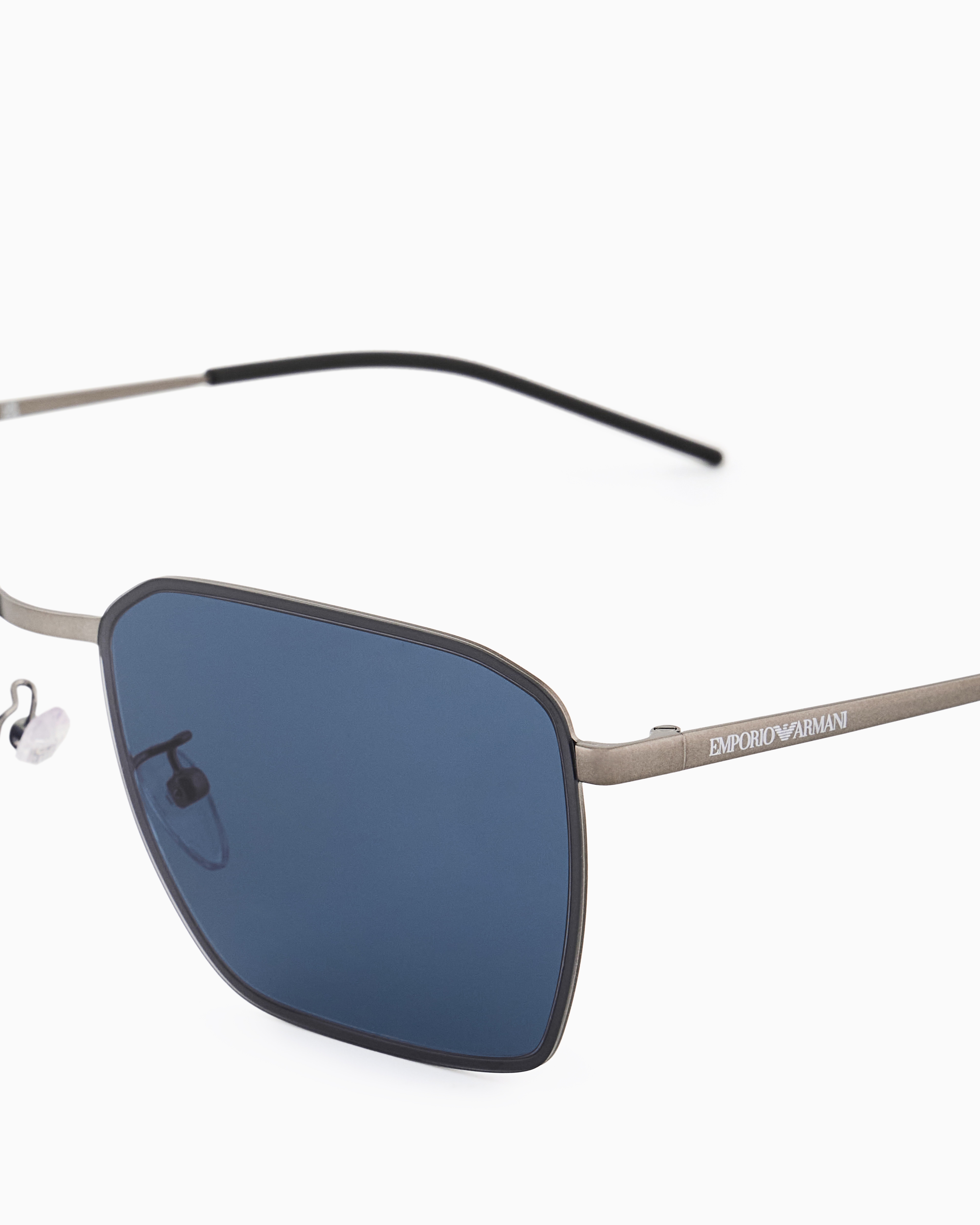 Emporio Armani - Men’s square sunglasses, Man, Grey, Size: 60L