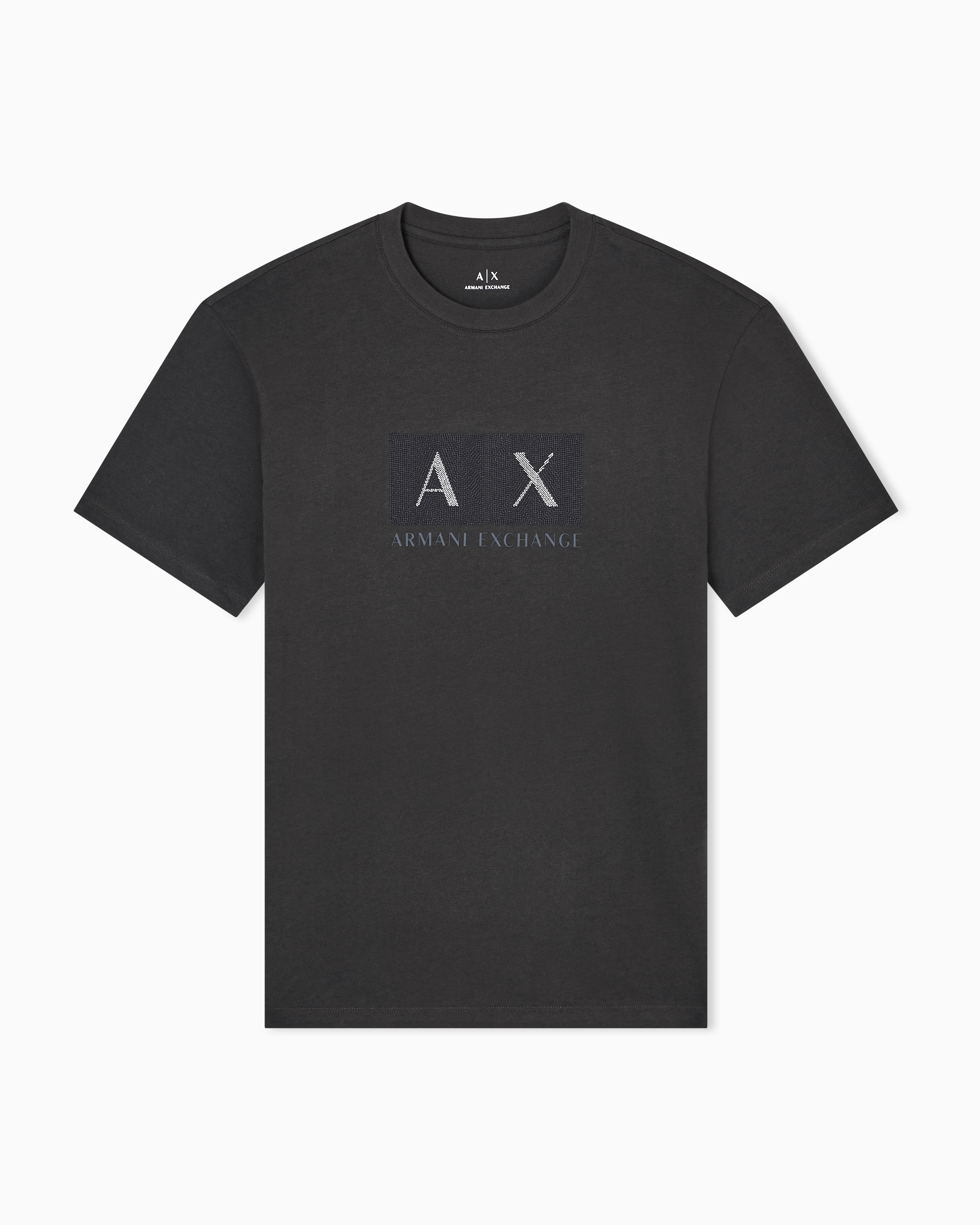 Armani Exchange - Regular T-shirt with logo, Man, Brown, Size: