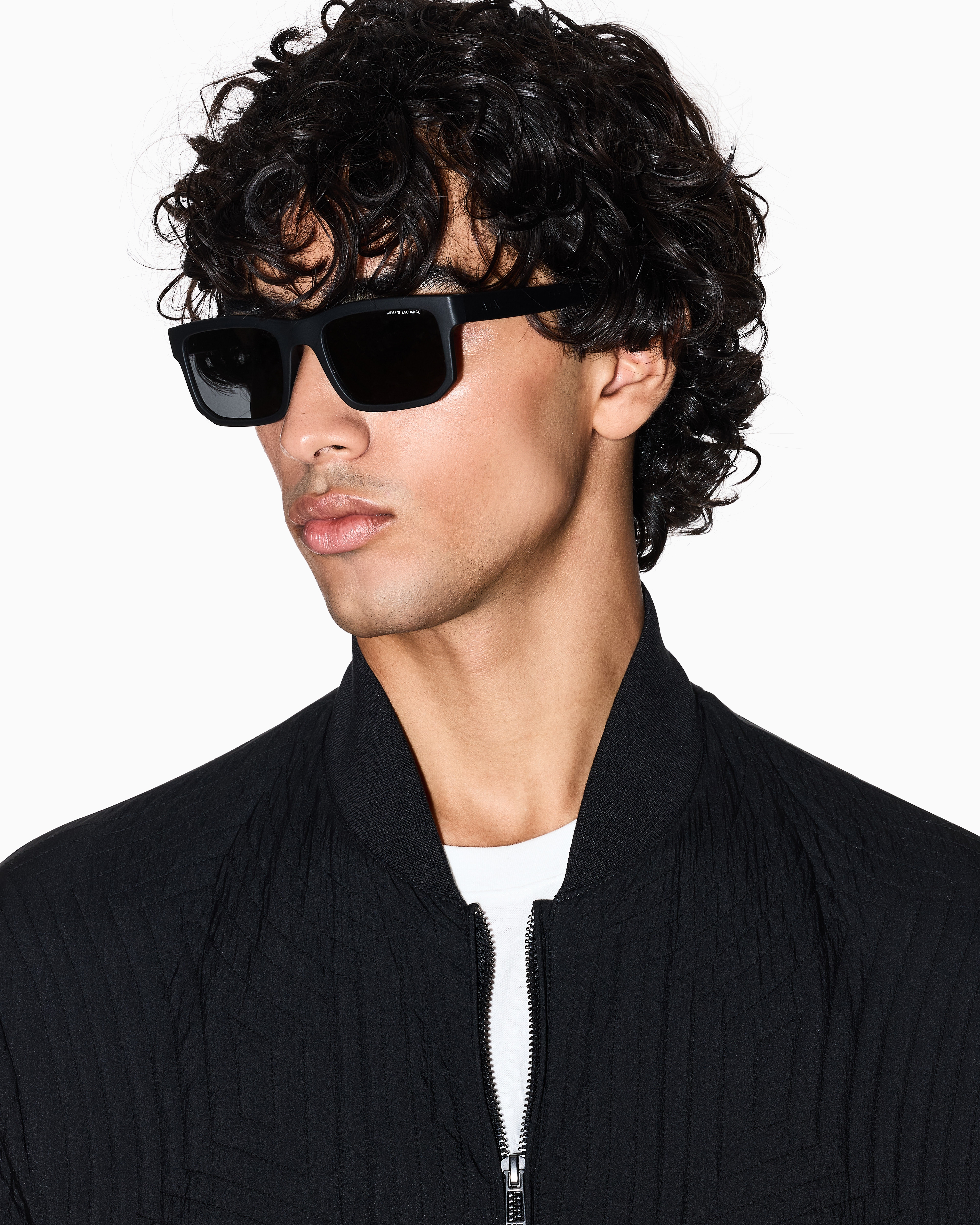 Armani Exchange - Sunglasses, Man, Black, Size: 56L