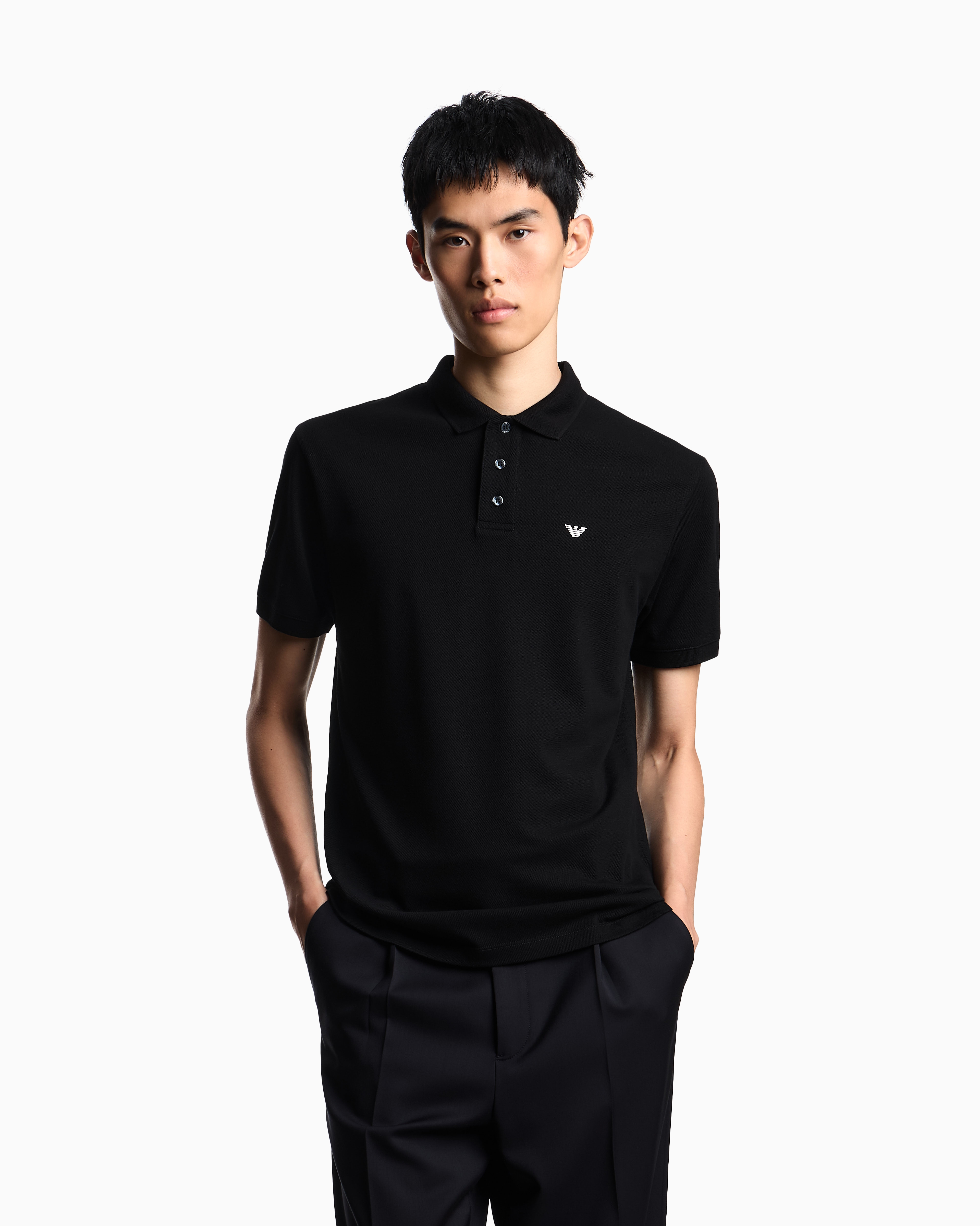 【即日配送！！】EMPORIO ARMANI ストライプポロシャツ 即日配送！！】EMPORIO ARMANI ストライプポロシャツ 即日配送