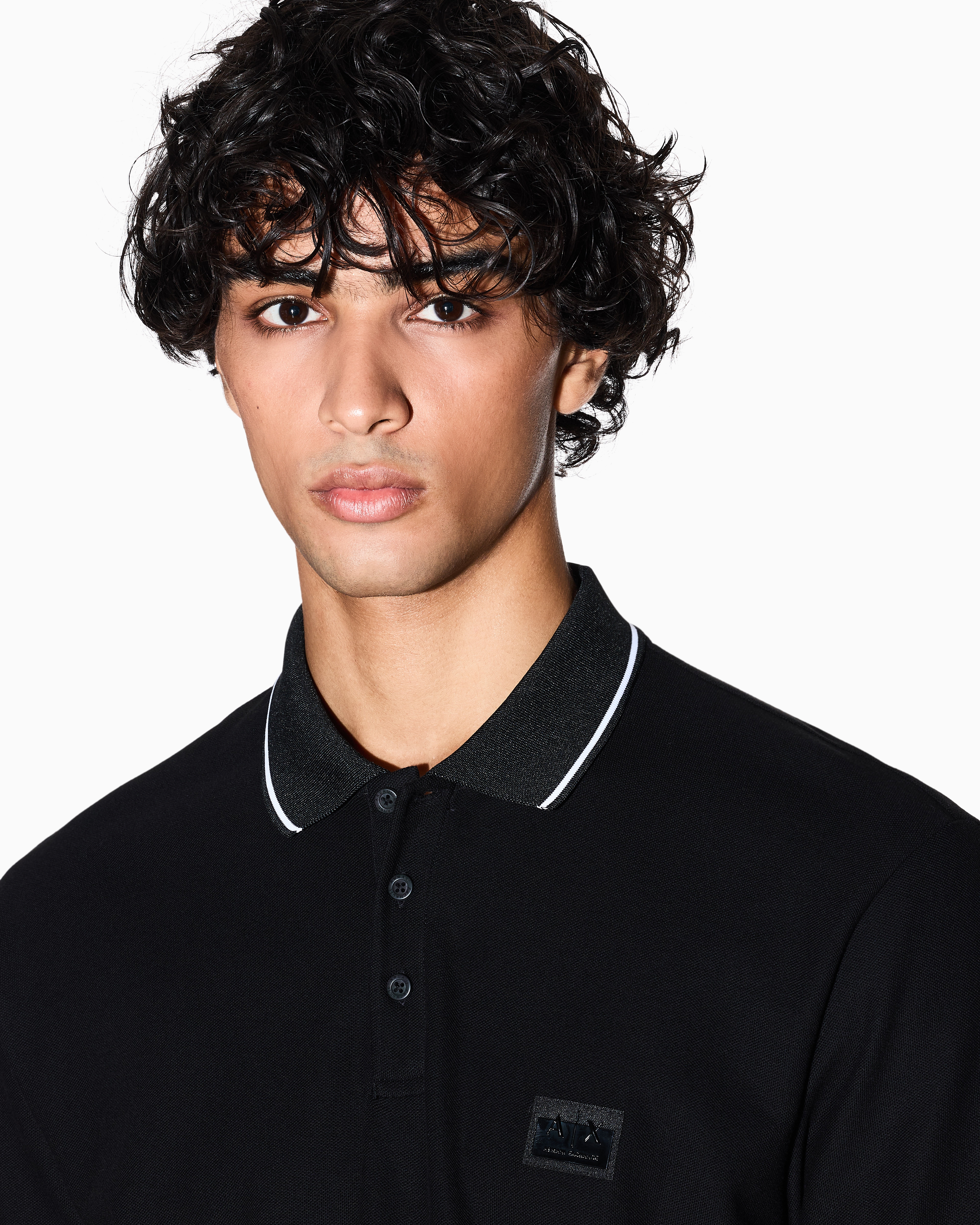 Regular fit polo shirt with contrasting profiles