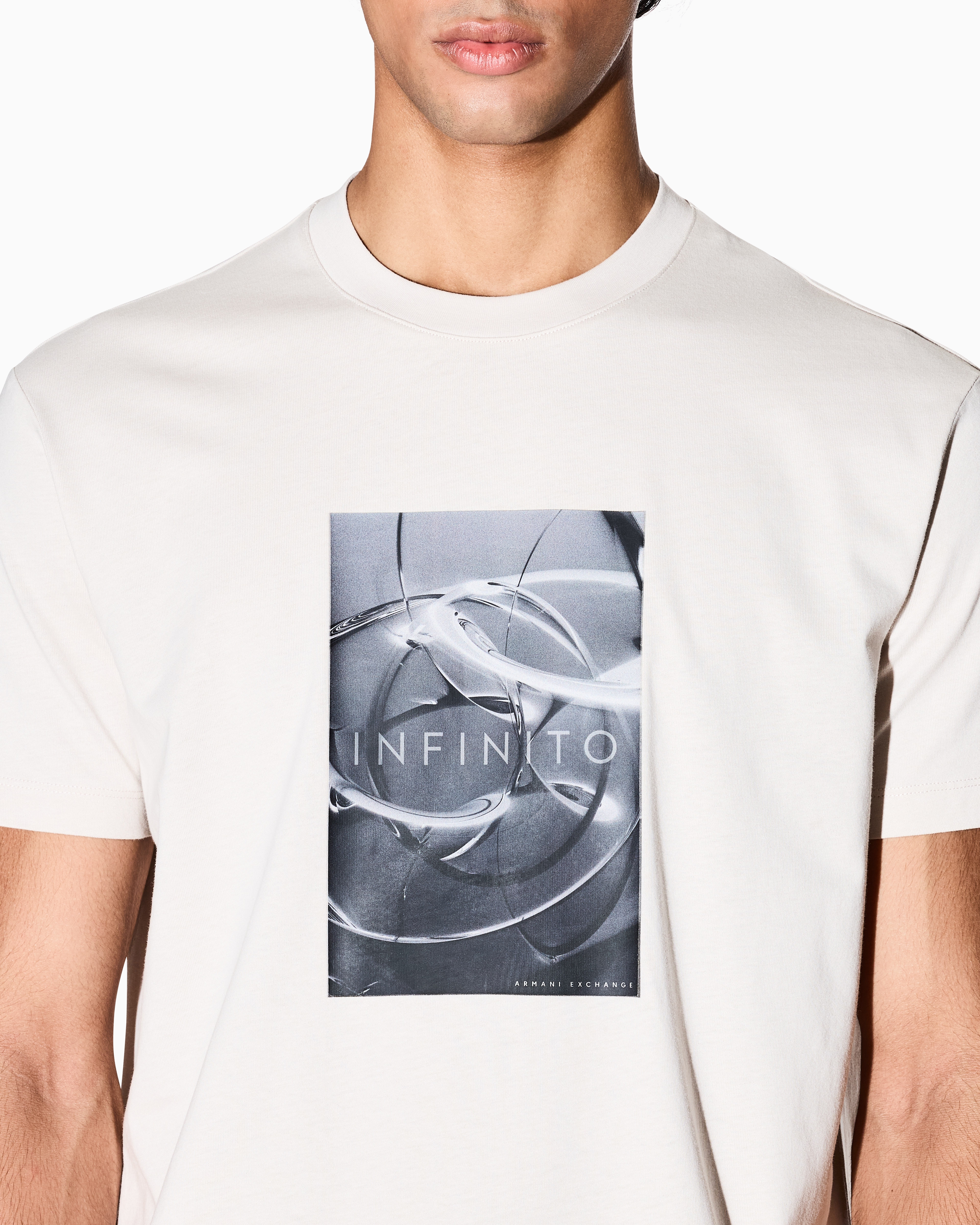 Armani Exchange - Infinity regular fit T-shirt, Man, White, Size: