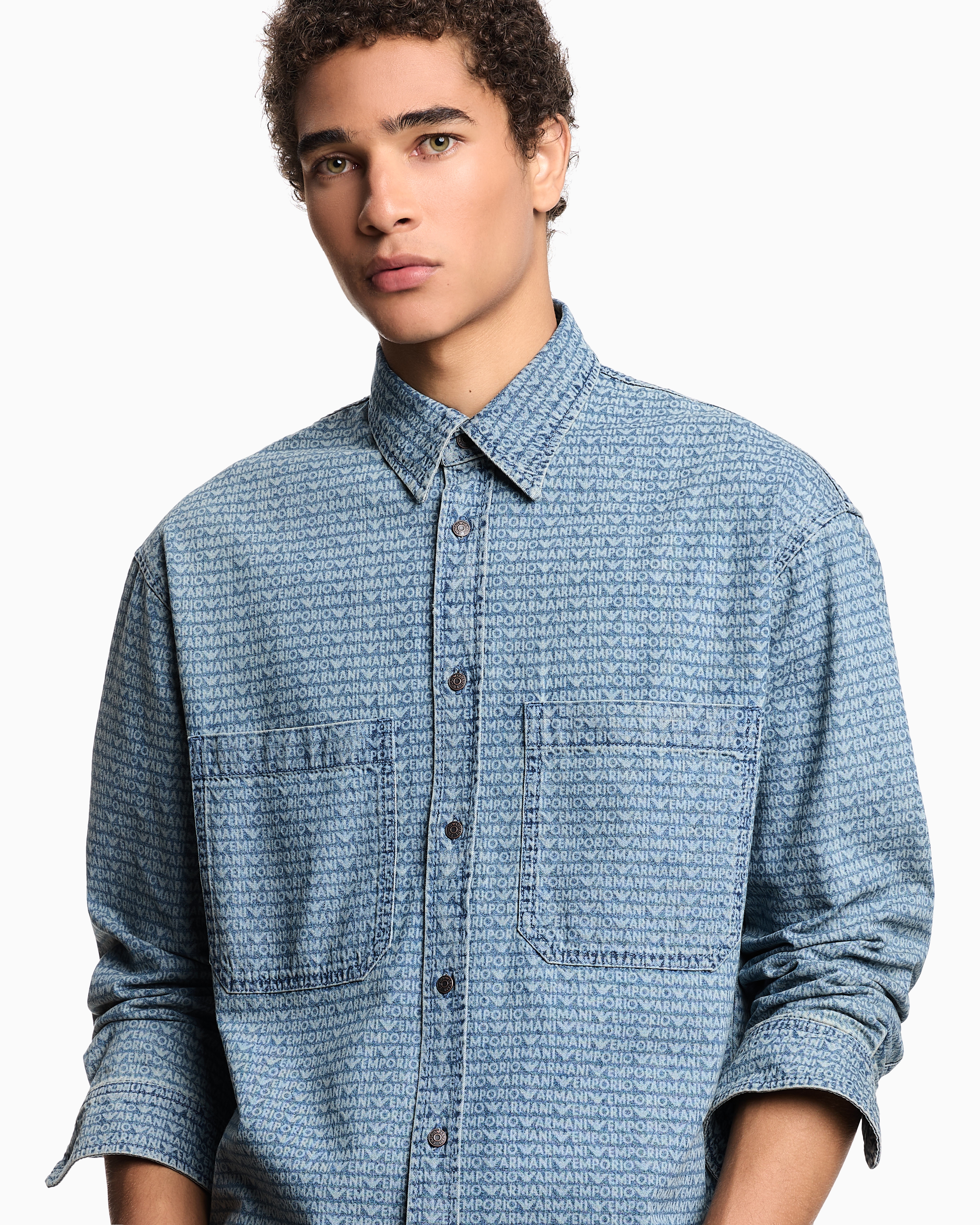 EMPORIO ARMANI デニムシャツ Armani Exchange デニムシャツ | ブルー | FARFETCH JP