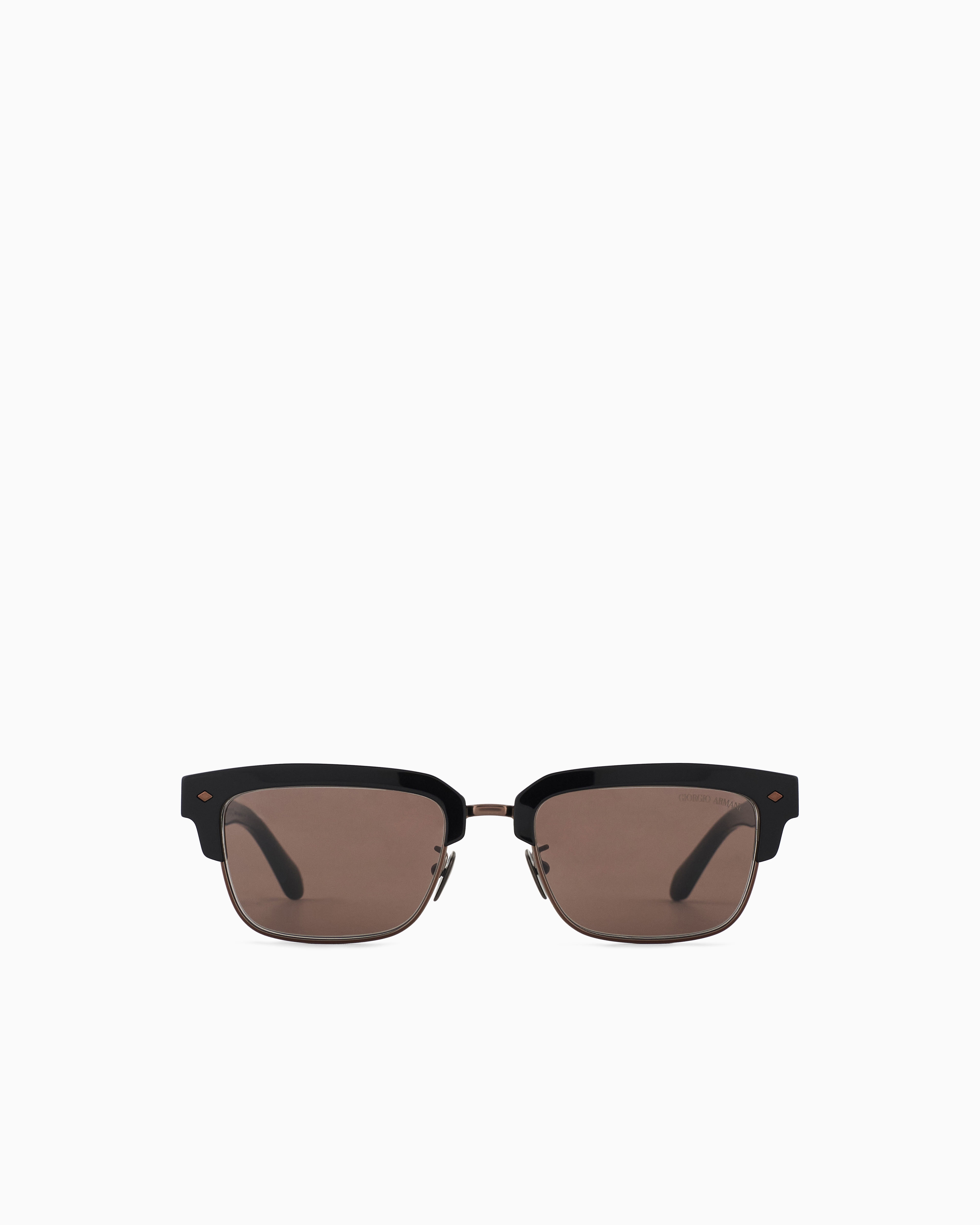 Giorgio Armani Rectangular Sunglasses In Black