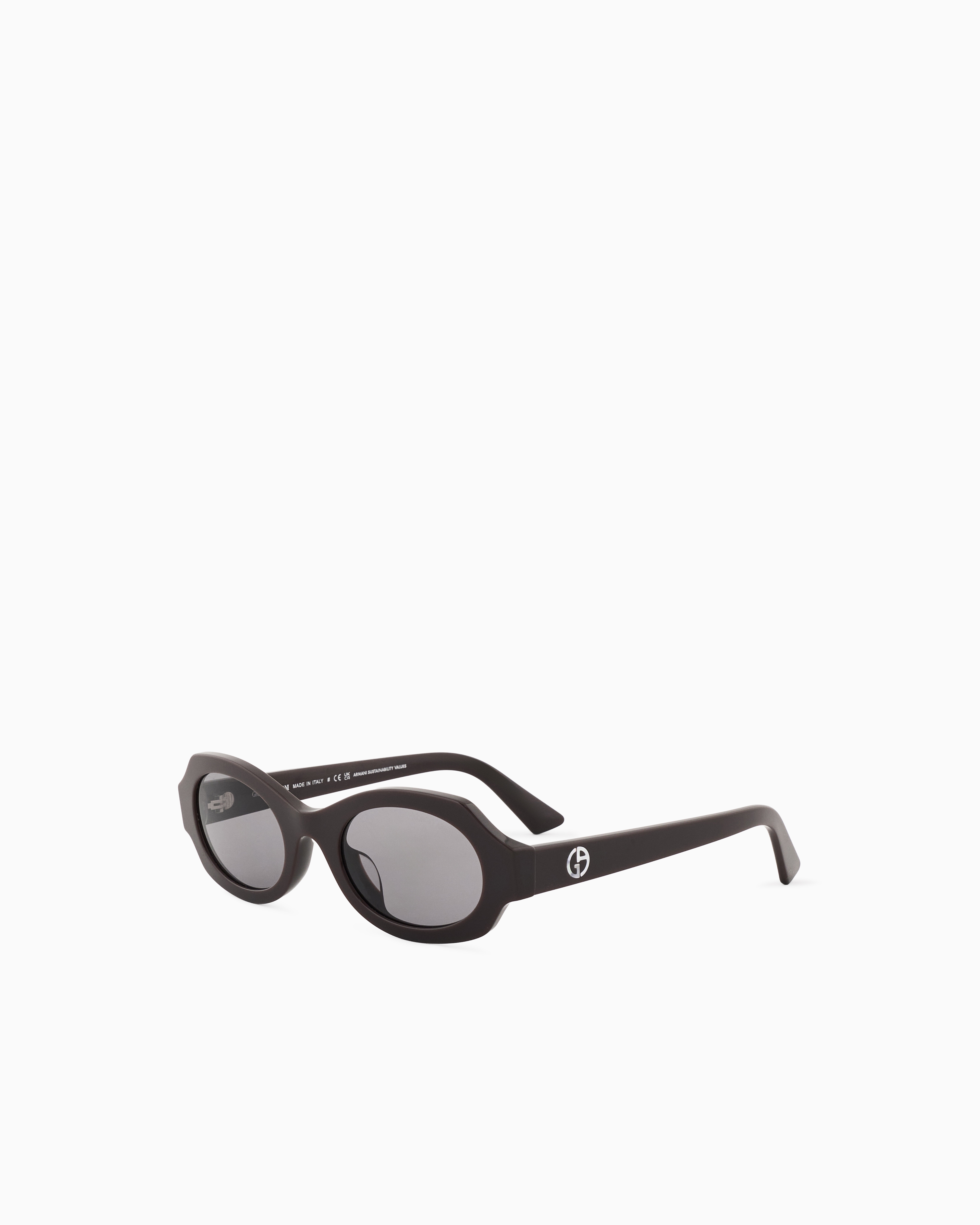 Giorgio Armani Oval Women's Sunglasses In Black