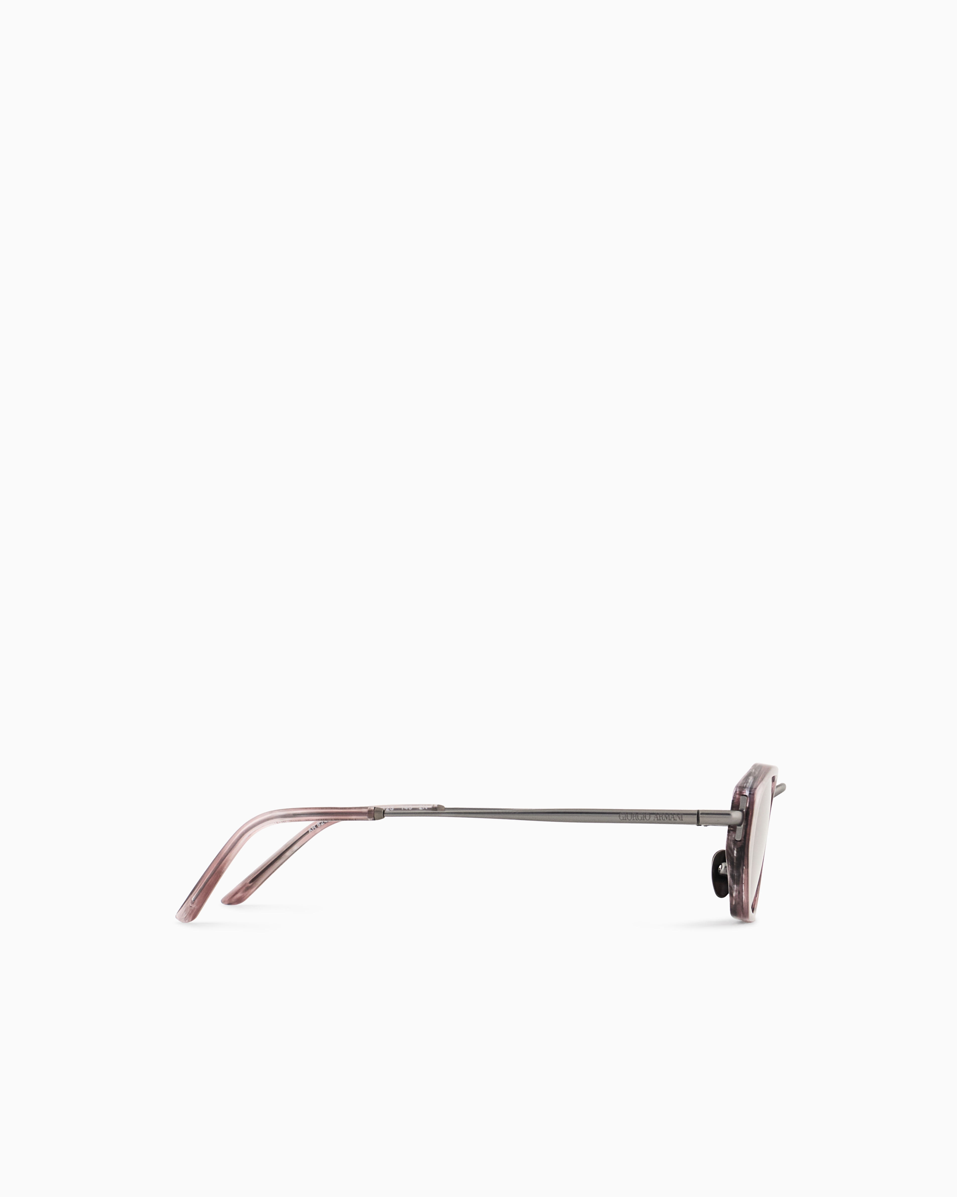 Giorgio Armani Lunettes De Soleil Hexagonales In Neutral