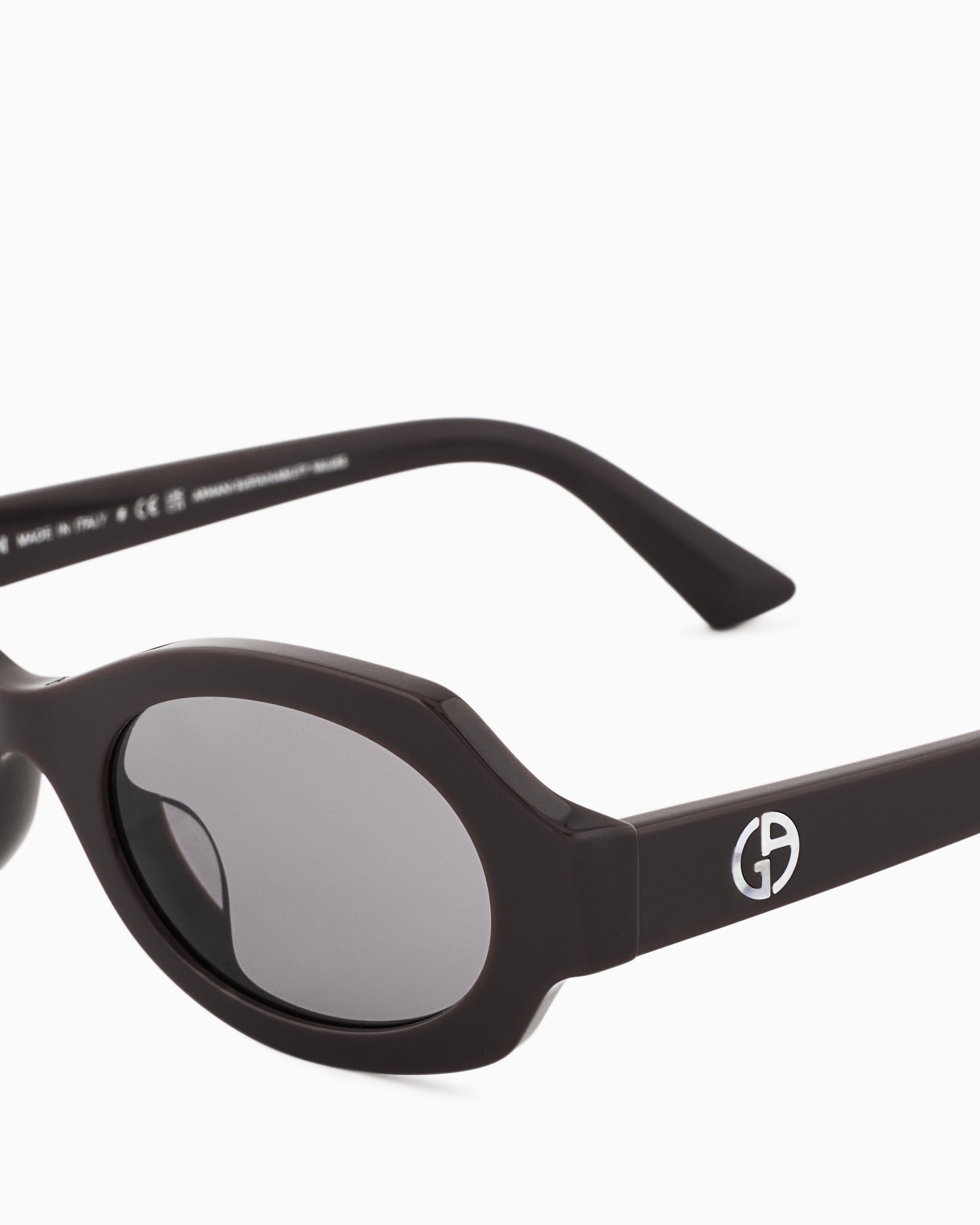 Giorgio Armani Oval Women's Sunglasses In Black
