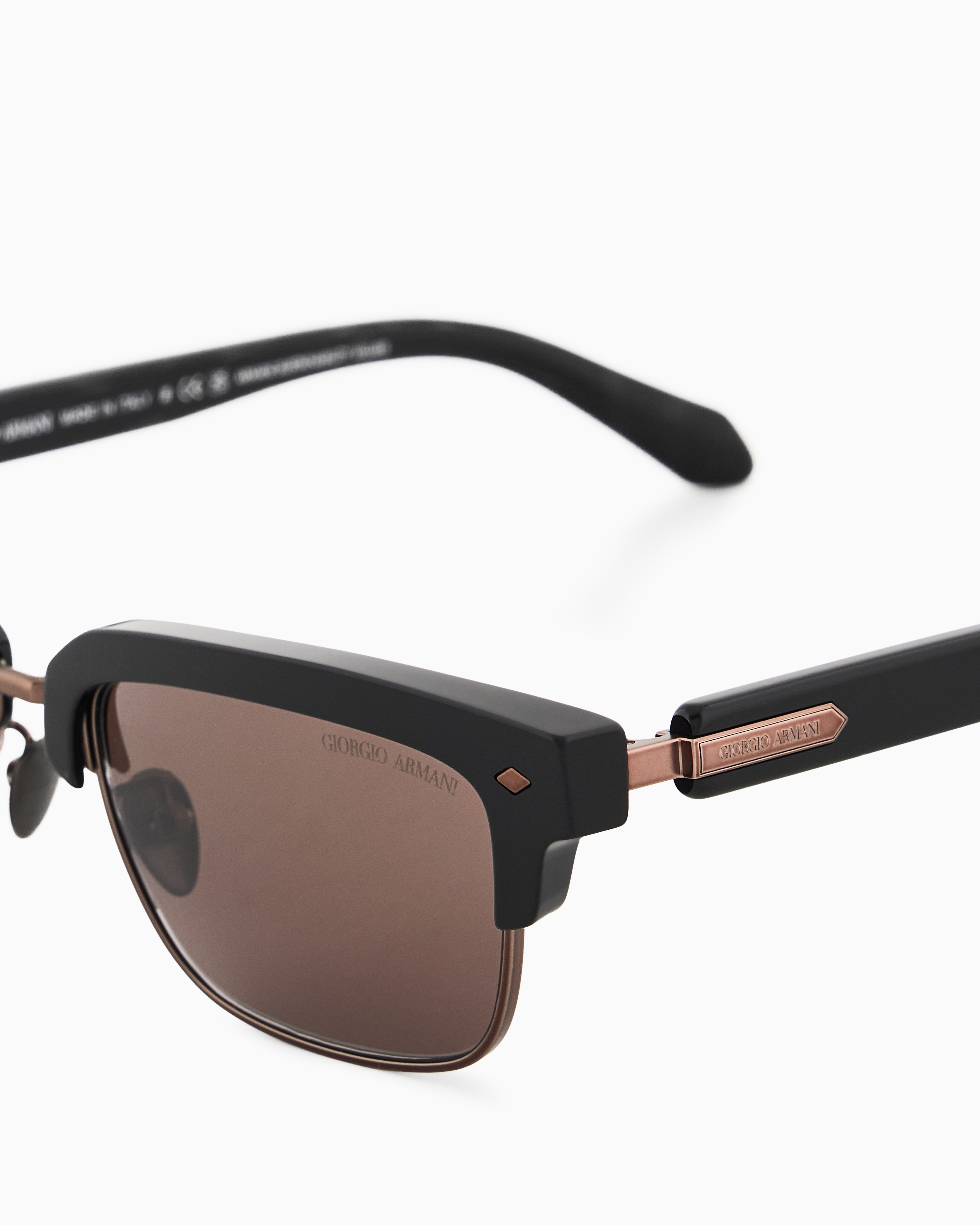 Giorgio Armani Rectangular Sunglasses In Black