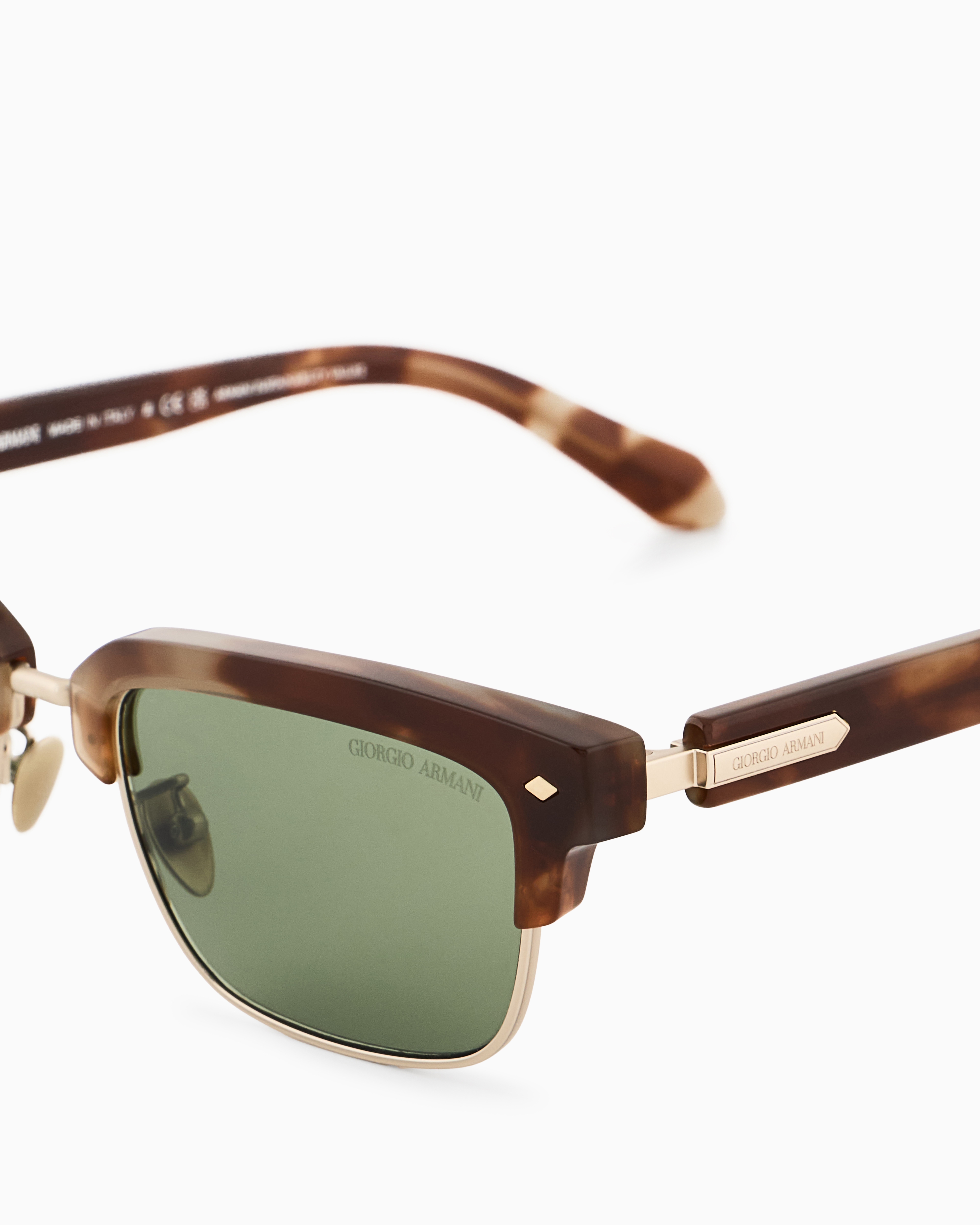 Giorgio Armani Rectangular Sunglasses In Brown