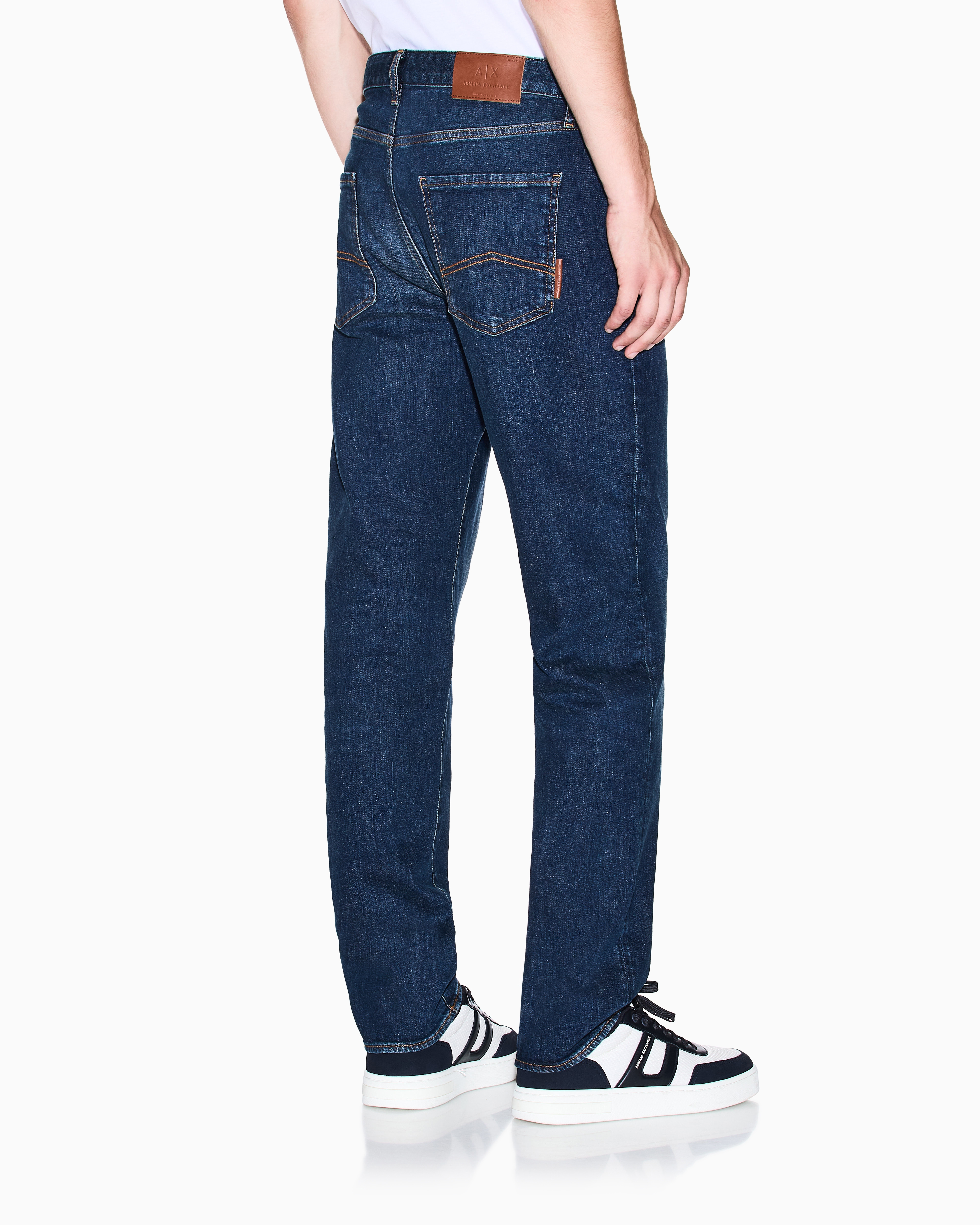 Armani Exchange - Slim Fit Denim Jeans, Man, Blue, Size: