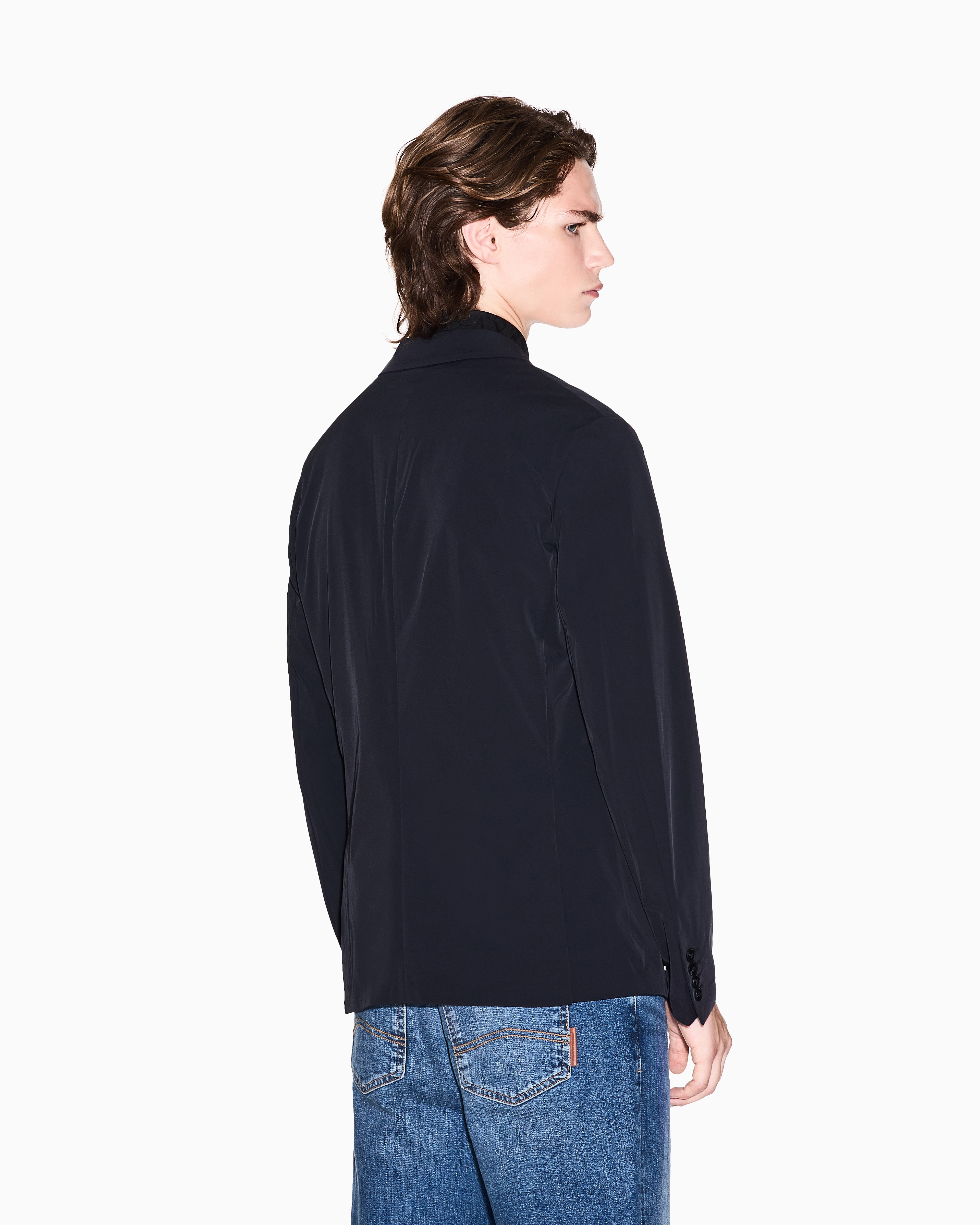 極美品 ARMANI JOSH LINE ニット テーラードジャケット ブラック 極美品 ARMANI JOSH LINE ニット テーラードジャケット ブラック