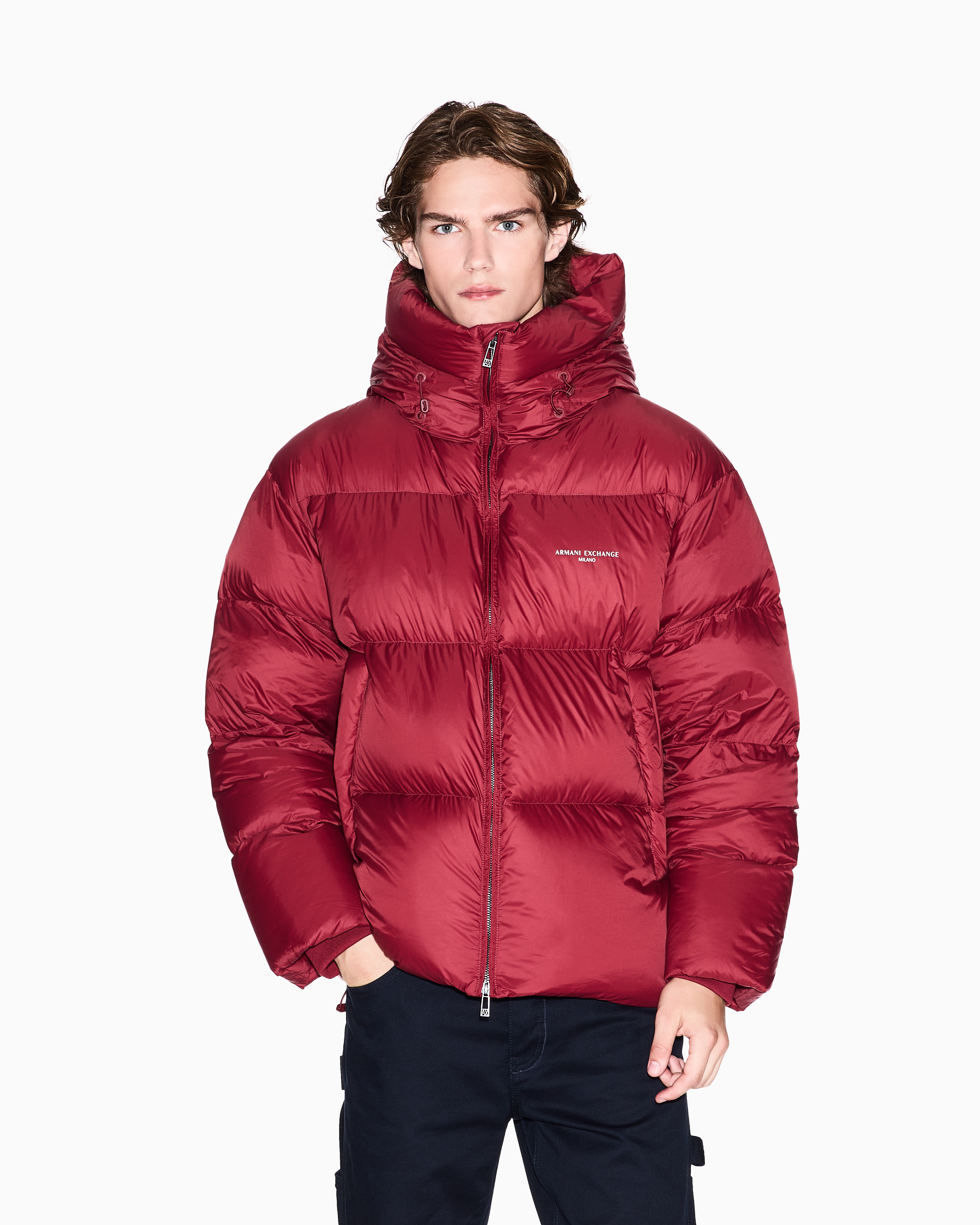 ARMANI EXCHANGEのジャンパー リサイクルナイロン カラーダウンジャケット | Armani Exchange