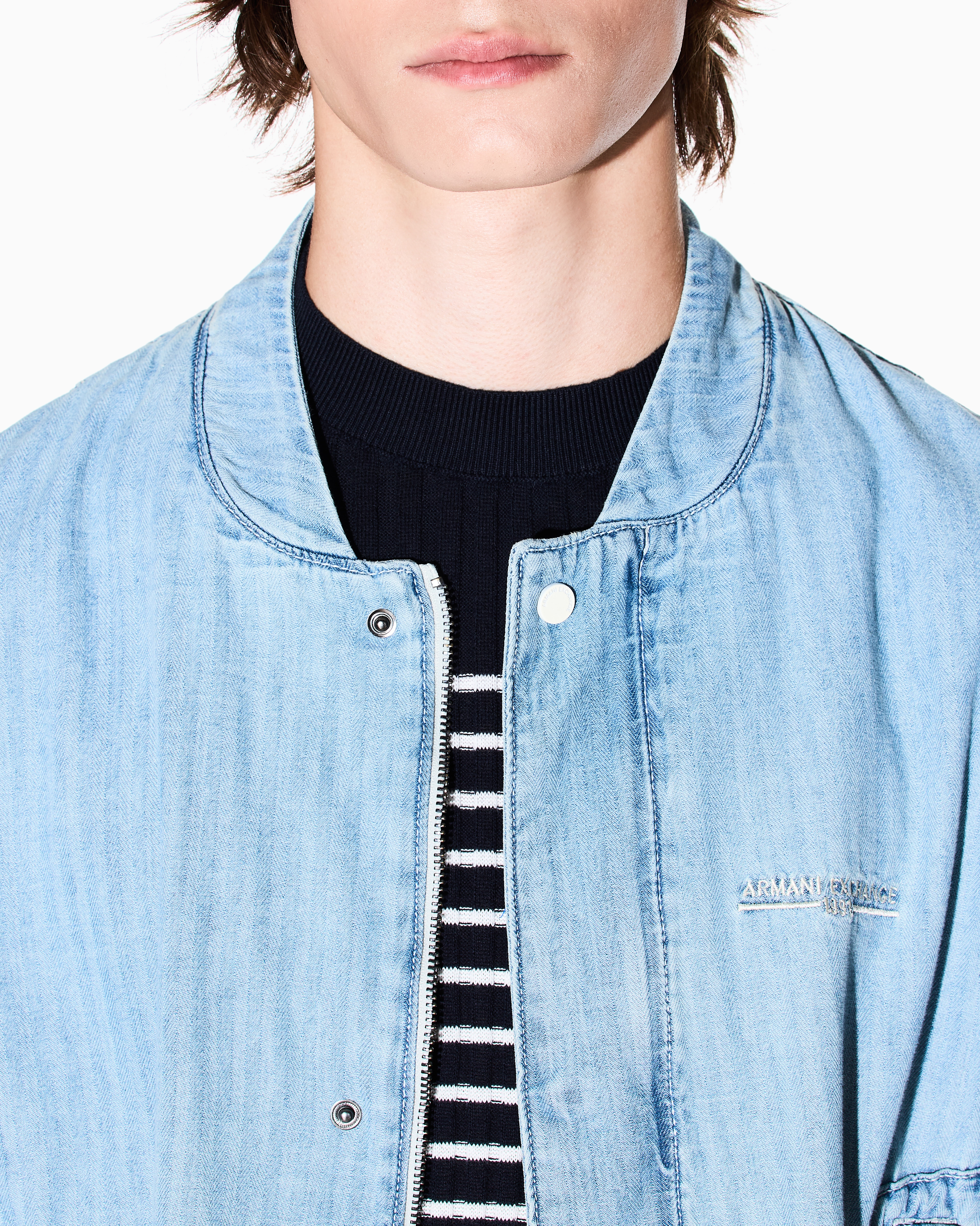 ヘリンボーンデニム ボンバージャケット | Armani Exchange