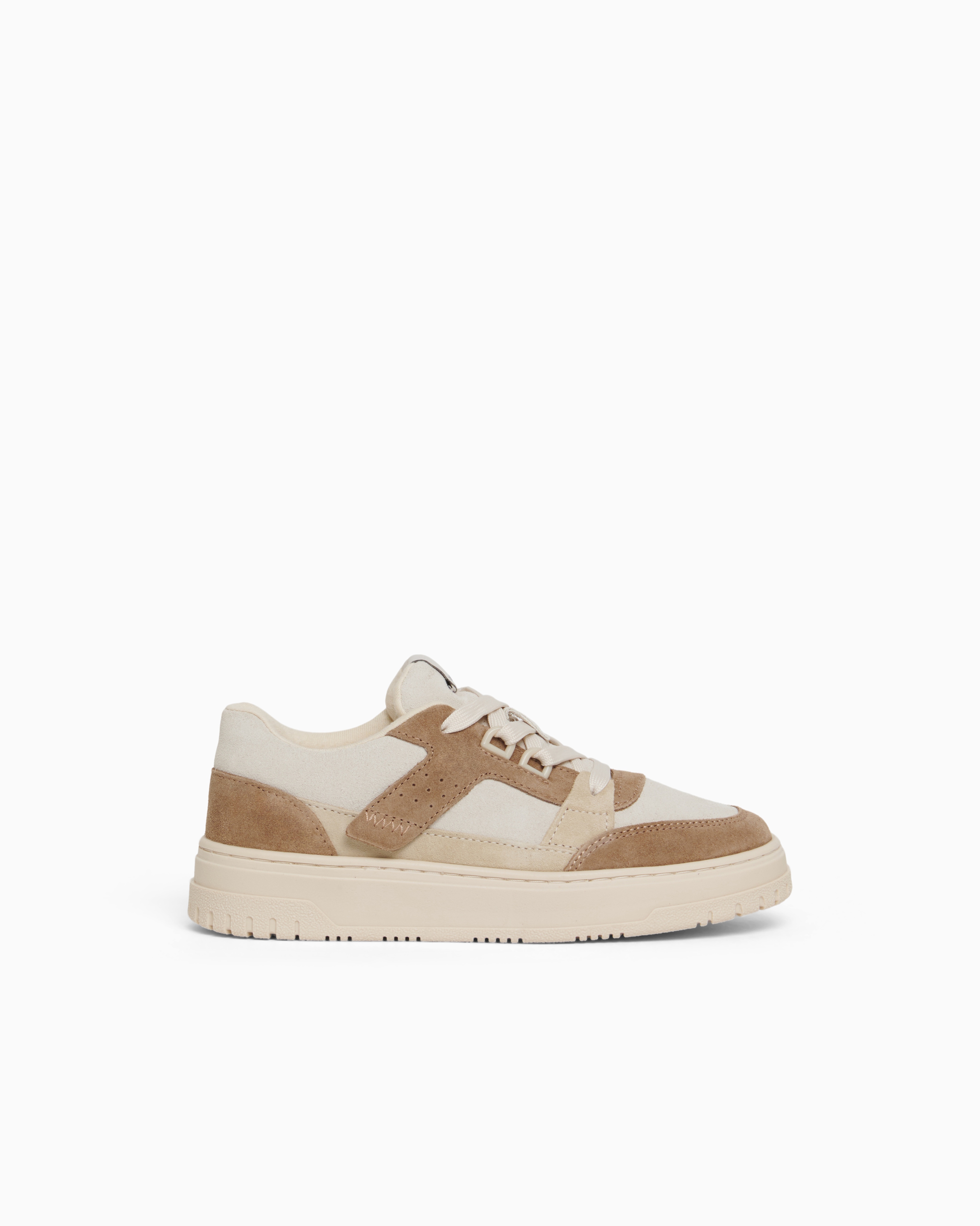 Emporio Armani Beige Suede Sneakers
