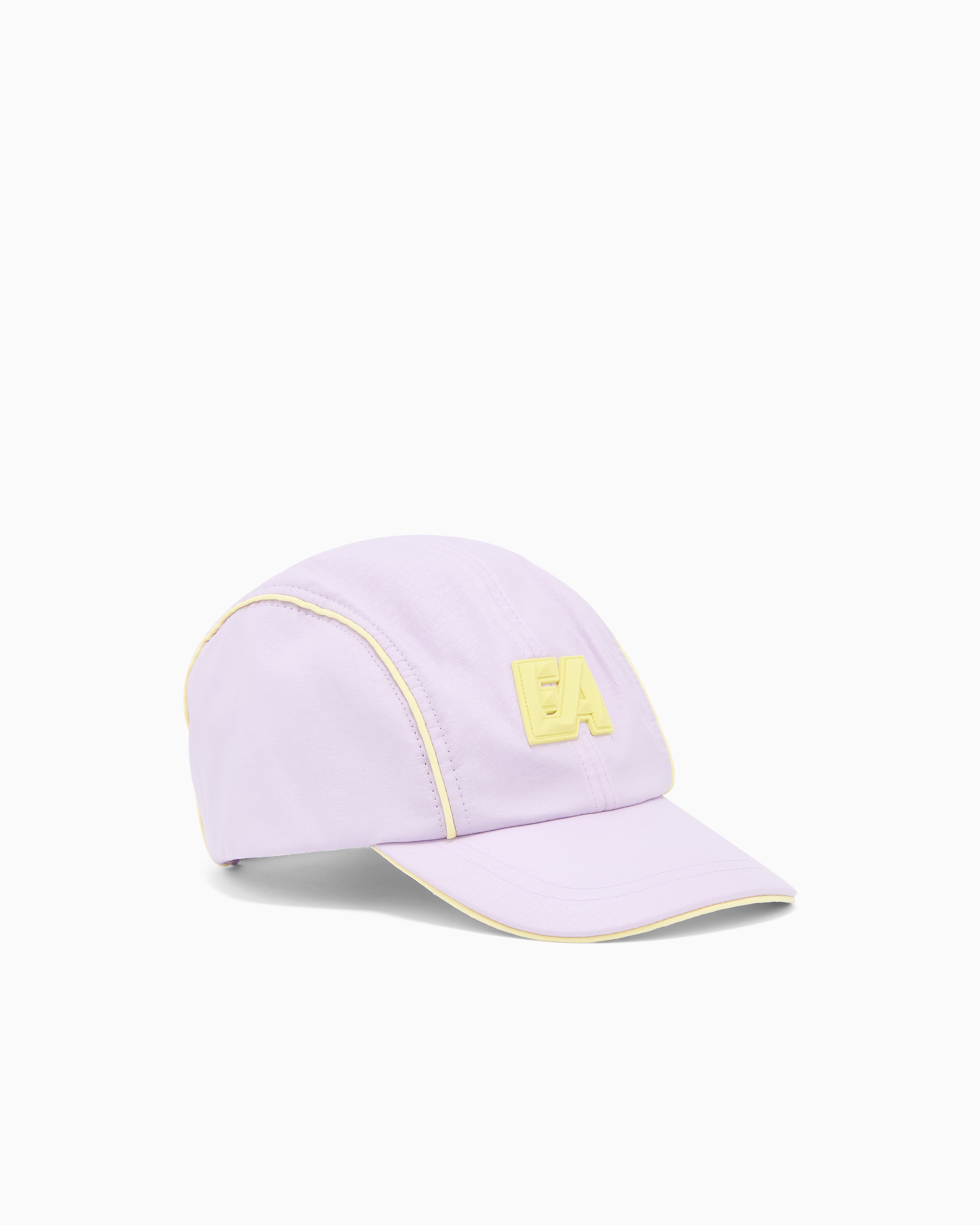 Emporio Armani Purple Nylon Baseball Cap With Logo And Piping
