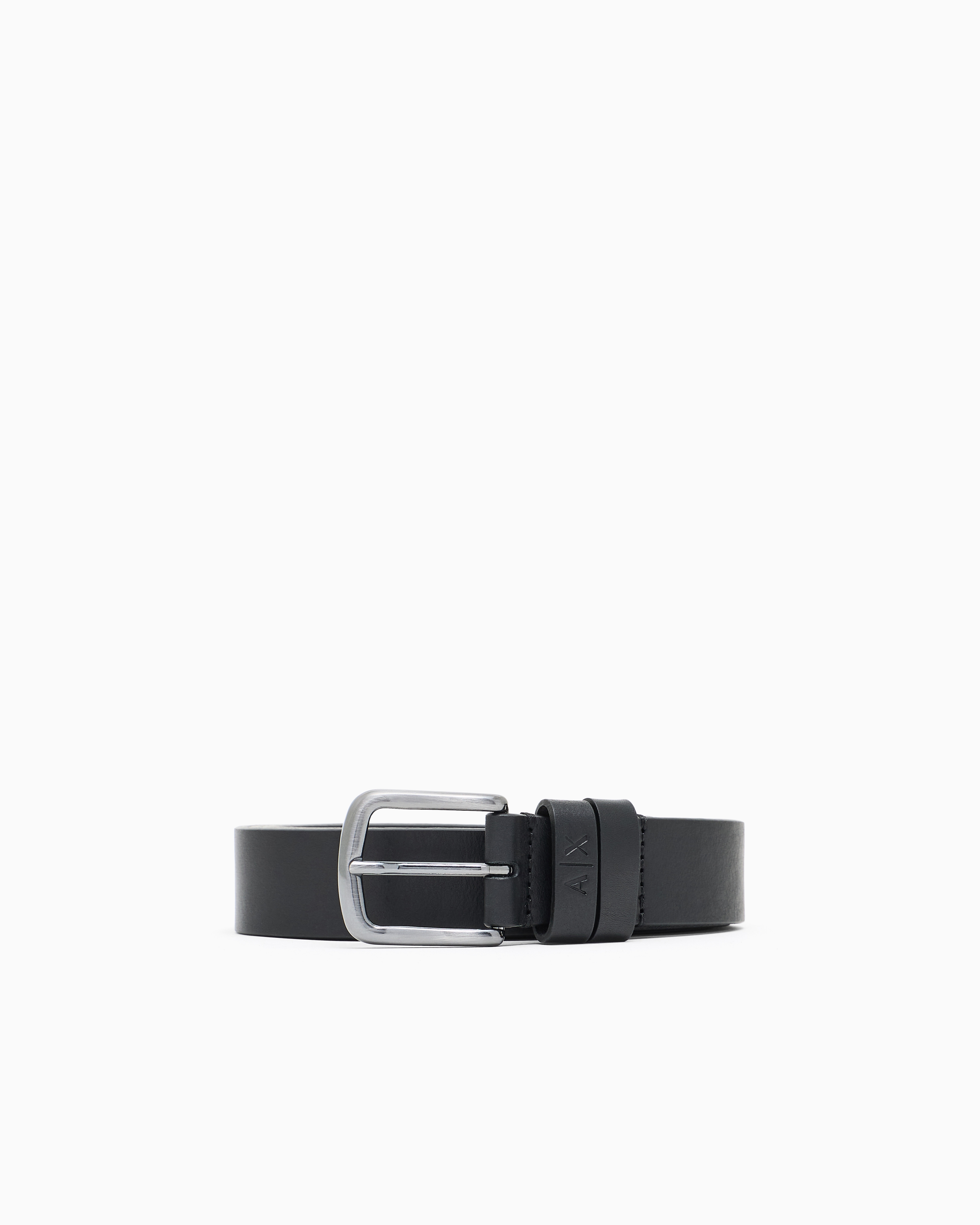 Armani Exchange - Leather belt, Man, Black, Size:
