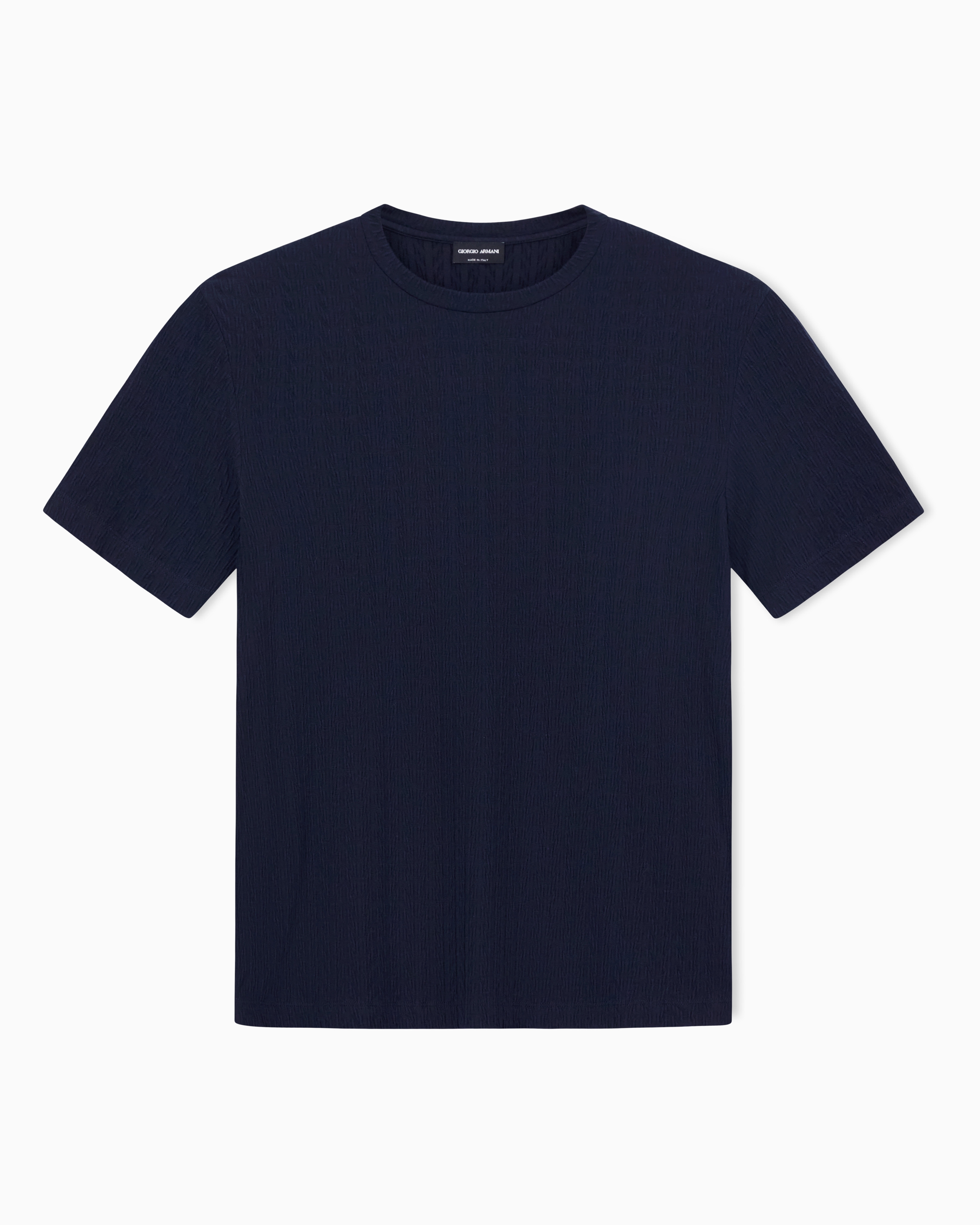 Giorgio Armani Navy Blue Viscose Blend T-Shirt