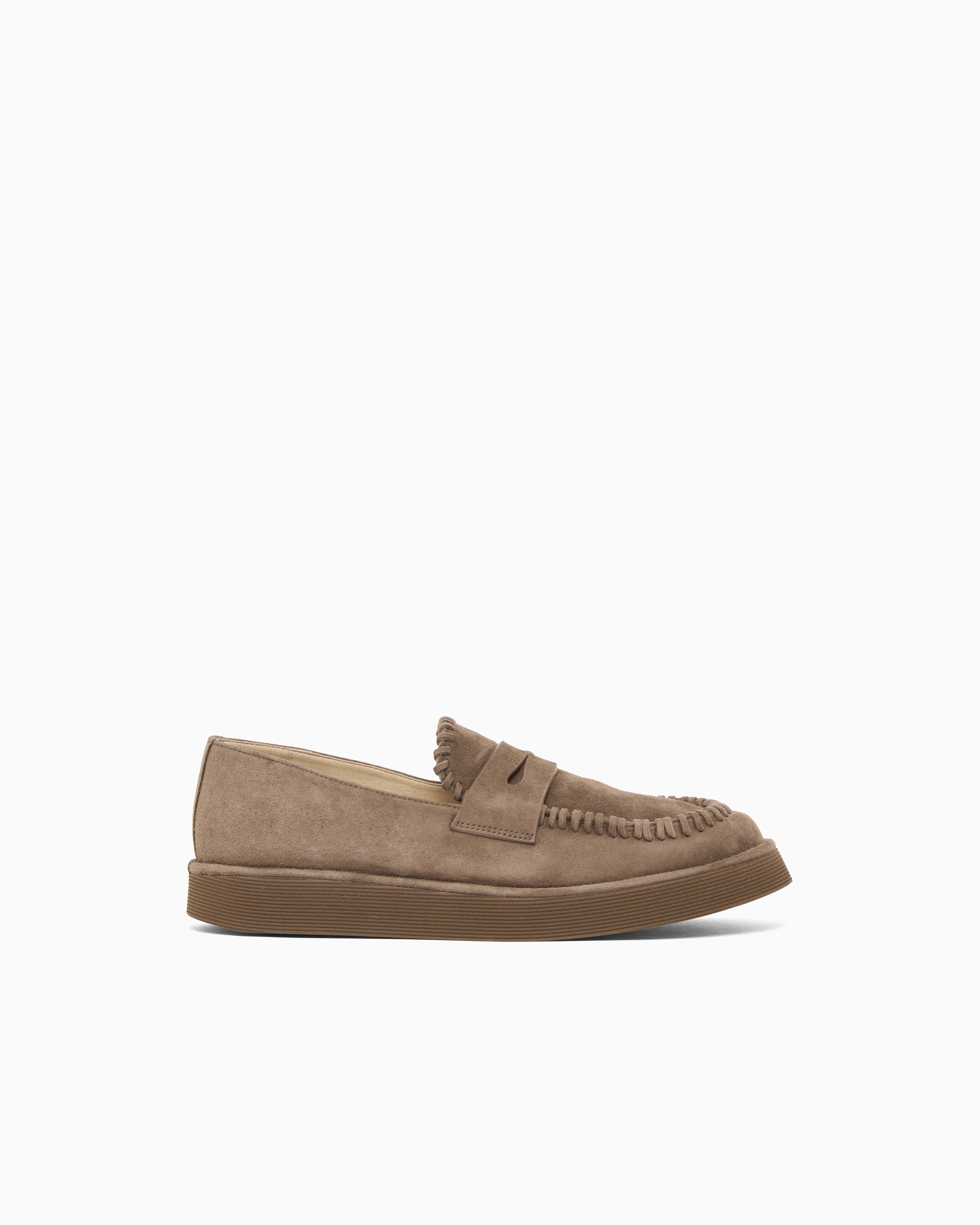 Giorgio Armani Beige Suede Loafers