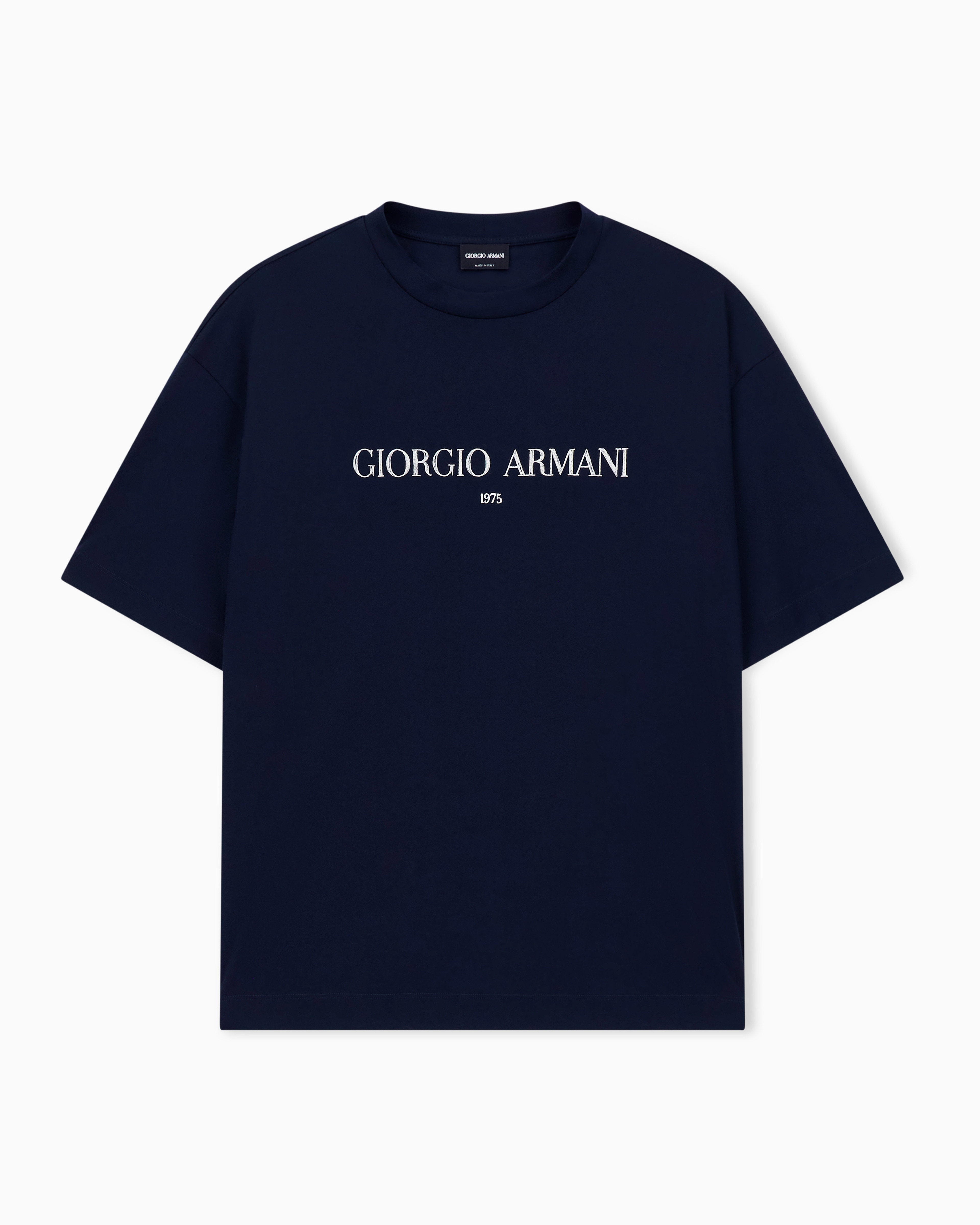 Giorgio Armani T-Shirt In Jersey Interlock Di Cotone