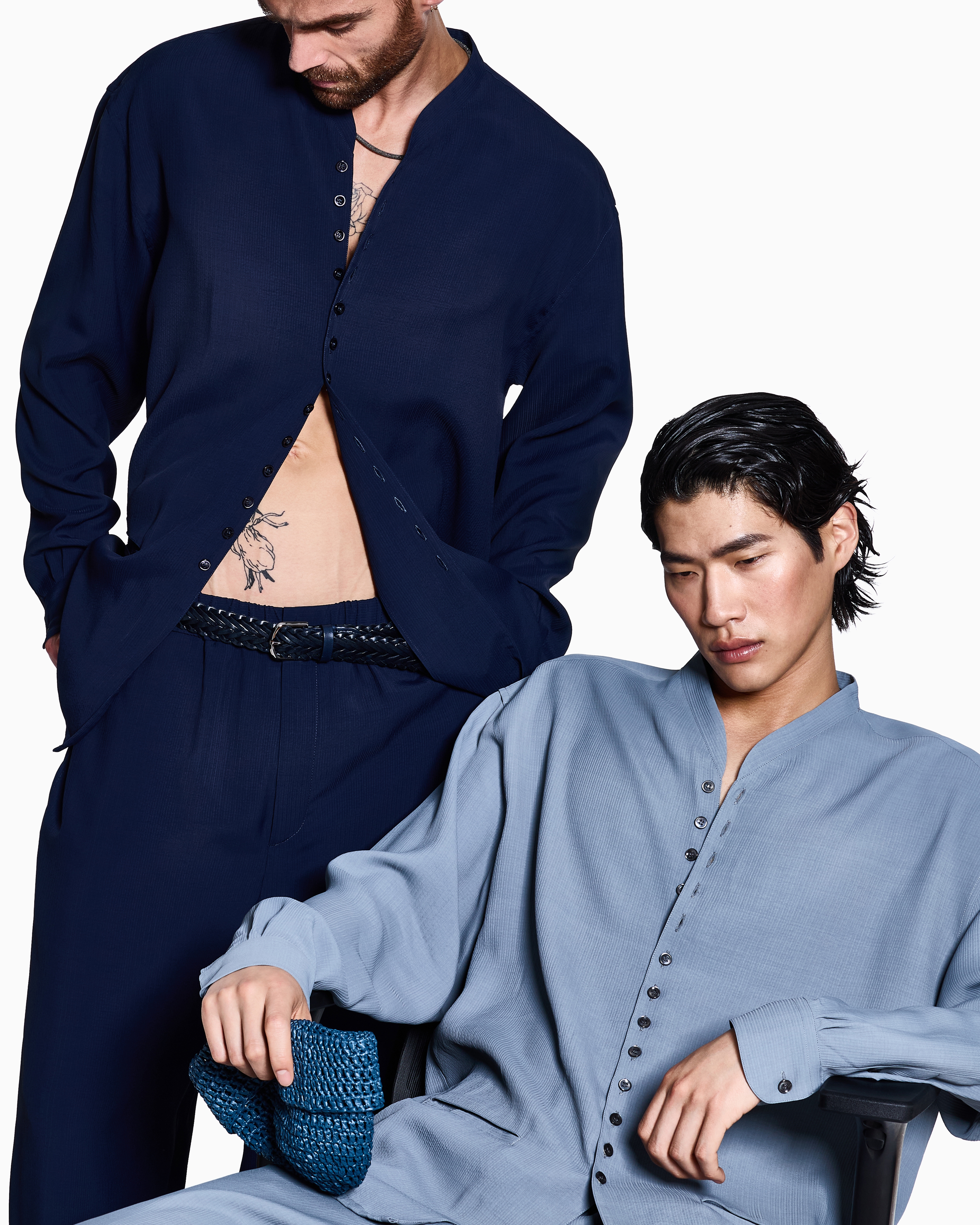 ノータックパンツ ビスコースグログラン | Giorgio Armani