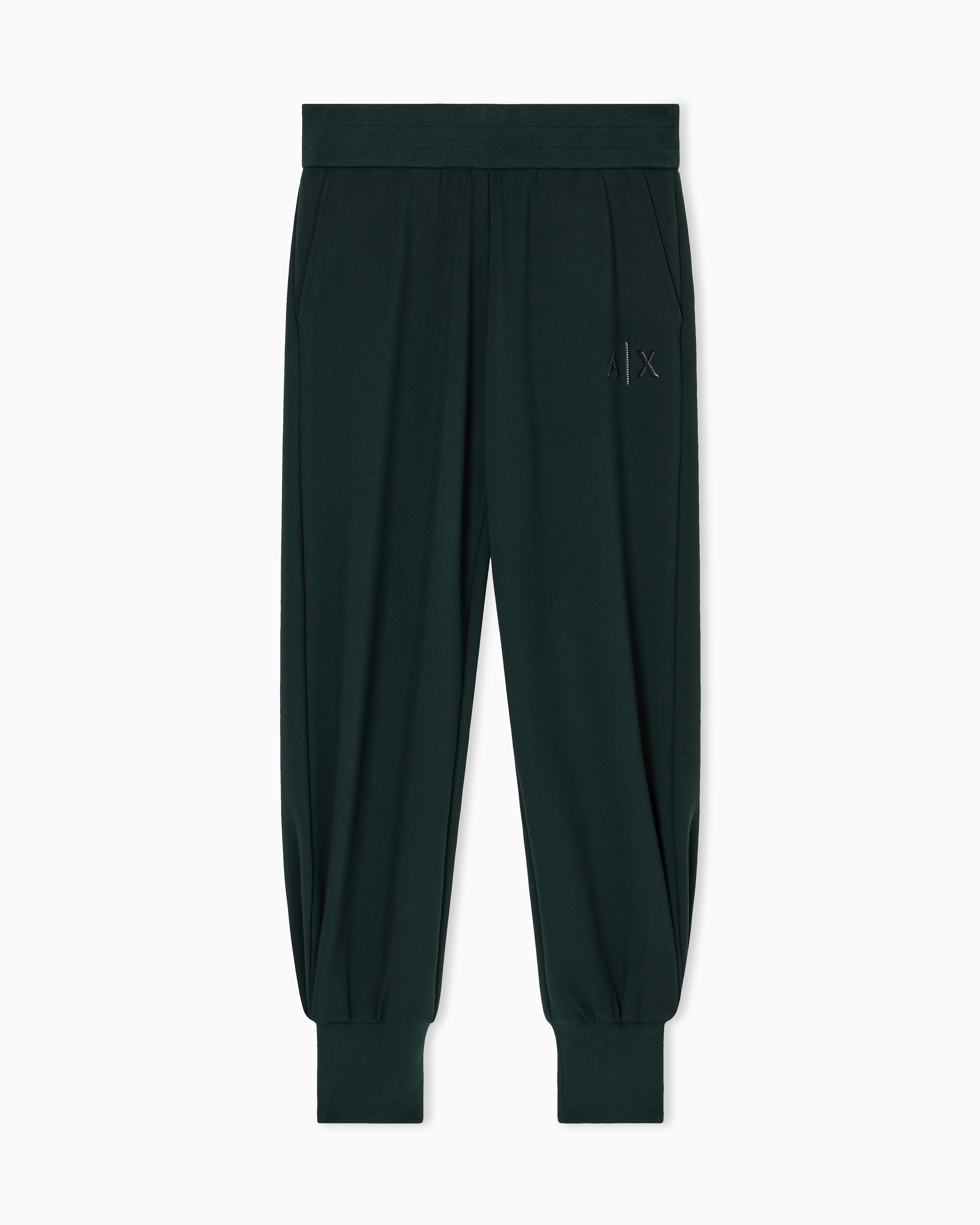 Armani Exchange - Sweatpants, Woman, Green, Size: