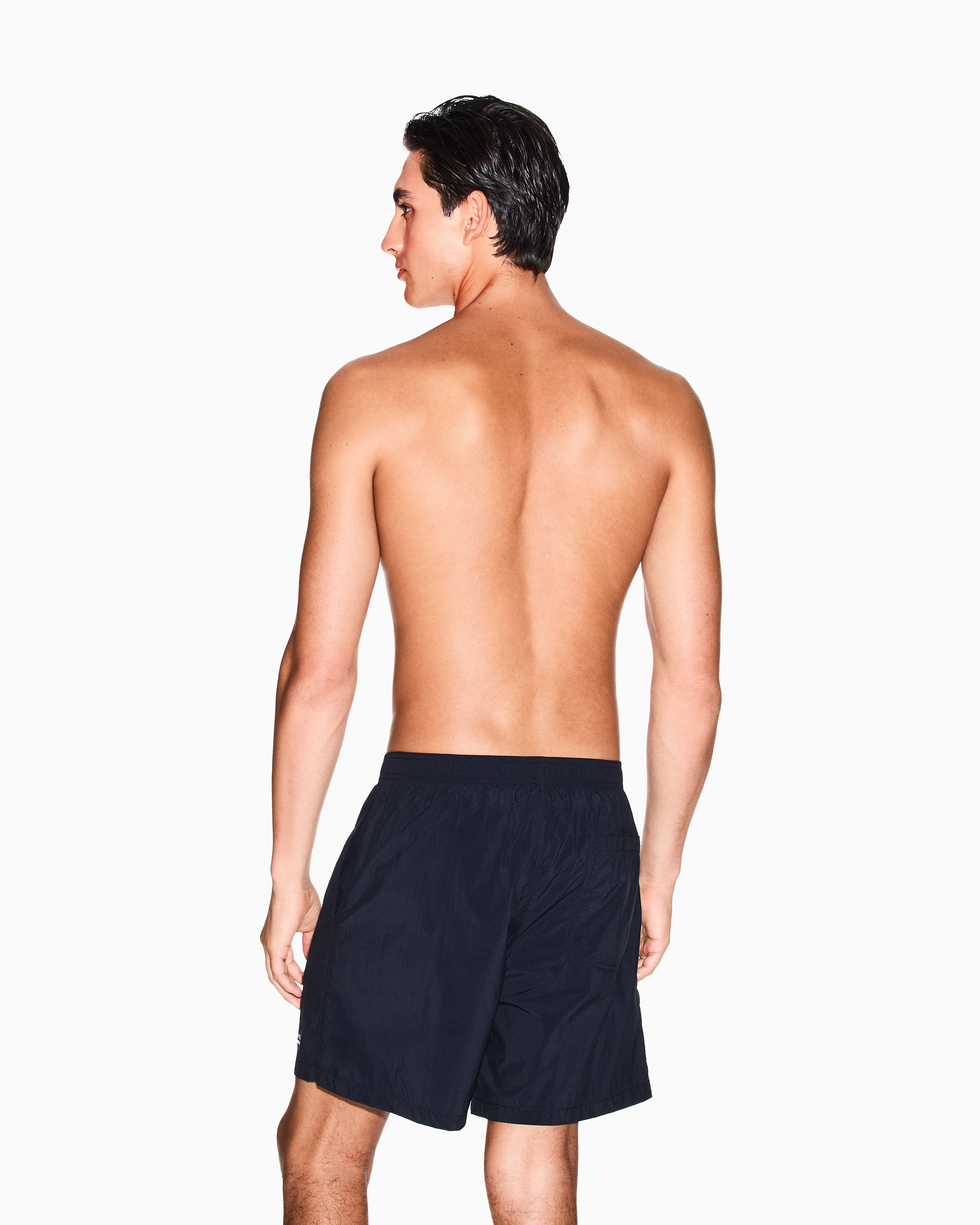 Armani Exchange - Swim boxer with logo, Man, Navy Blue, Size: