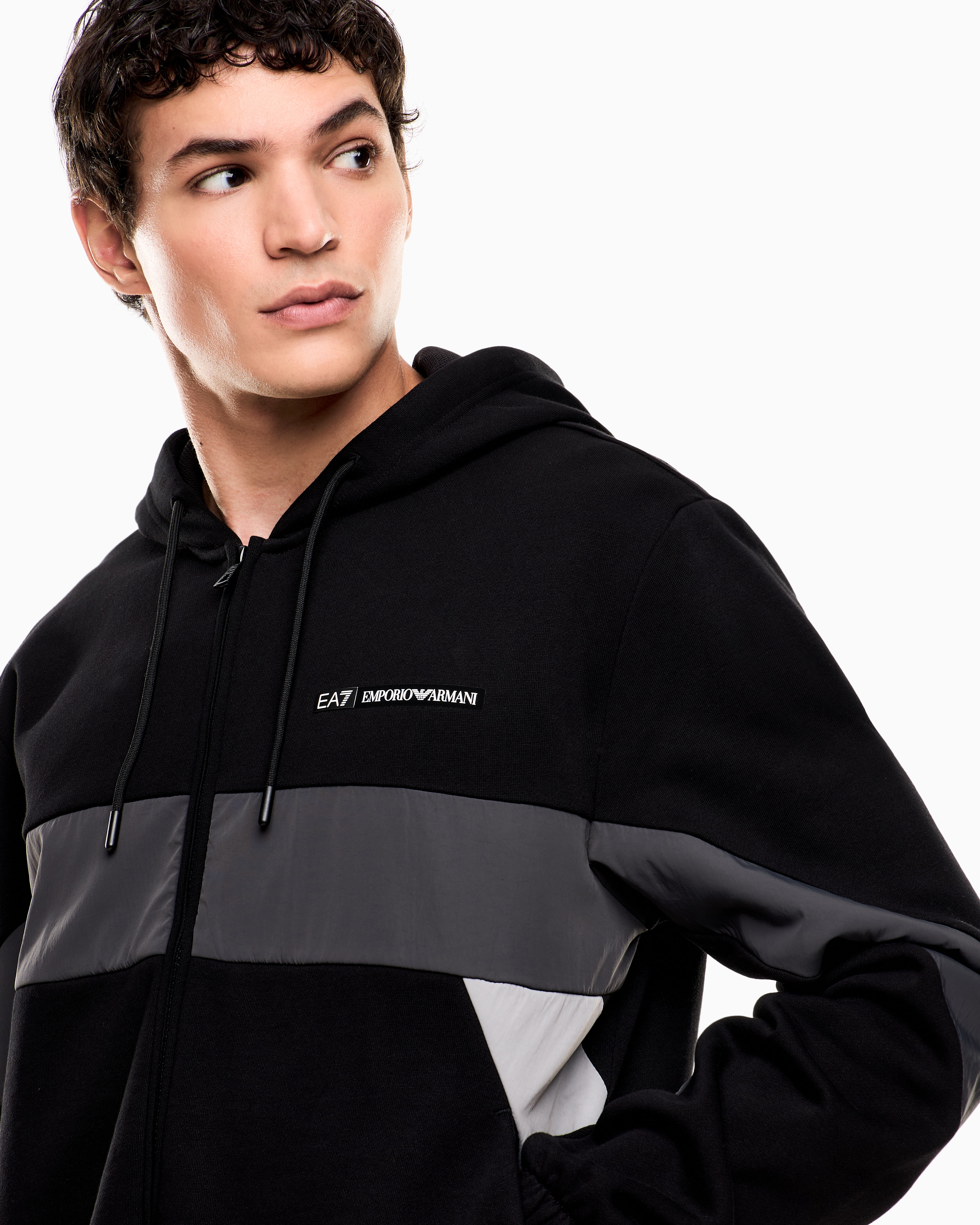 Athletic Colour Block cotton-blend tracksuit | EA7