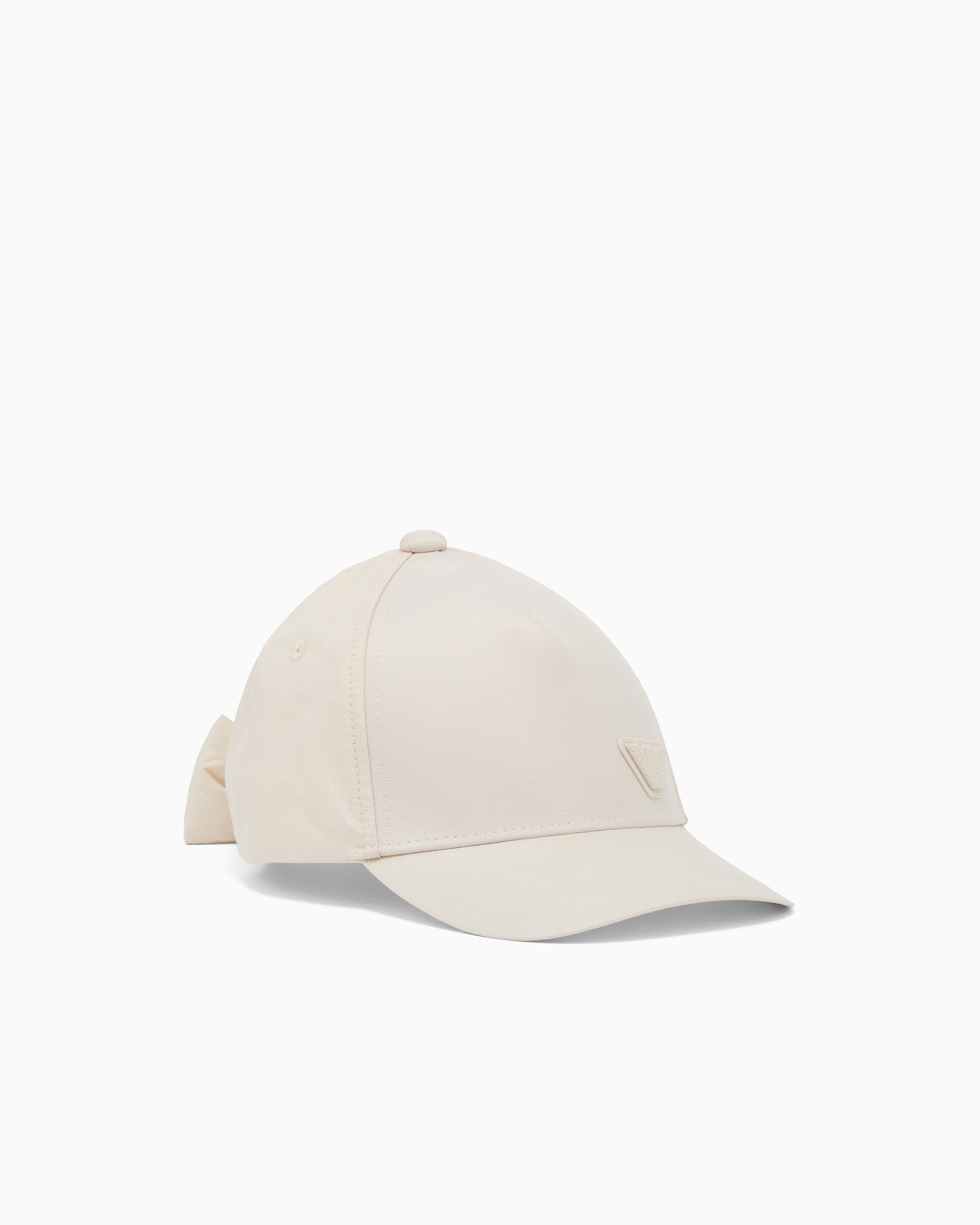 Emporio Armani Women's Beige Nylon Baseball Cap With Bow