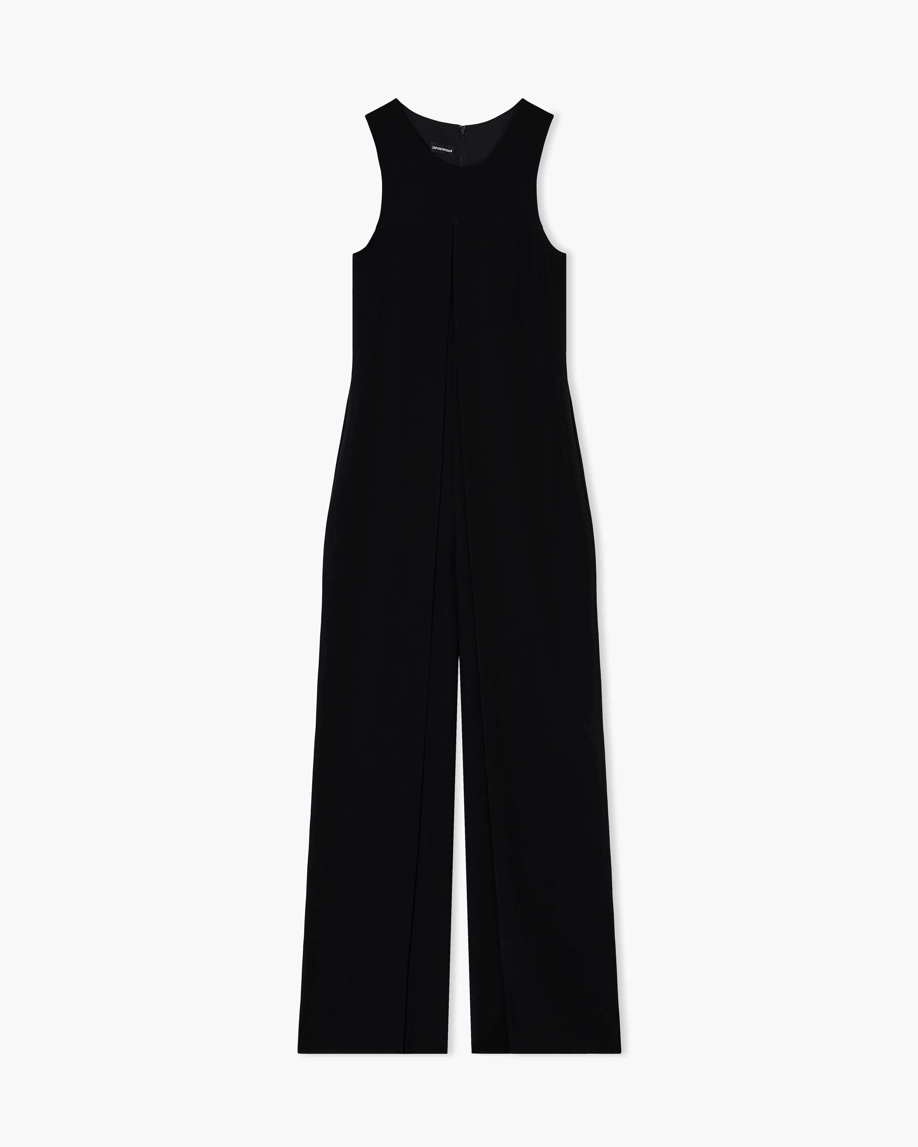 Emporio Armani - Jumpsuit with technical cady panels, Woman, Black, Size: