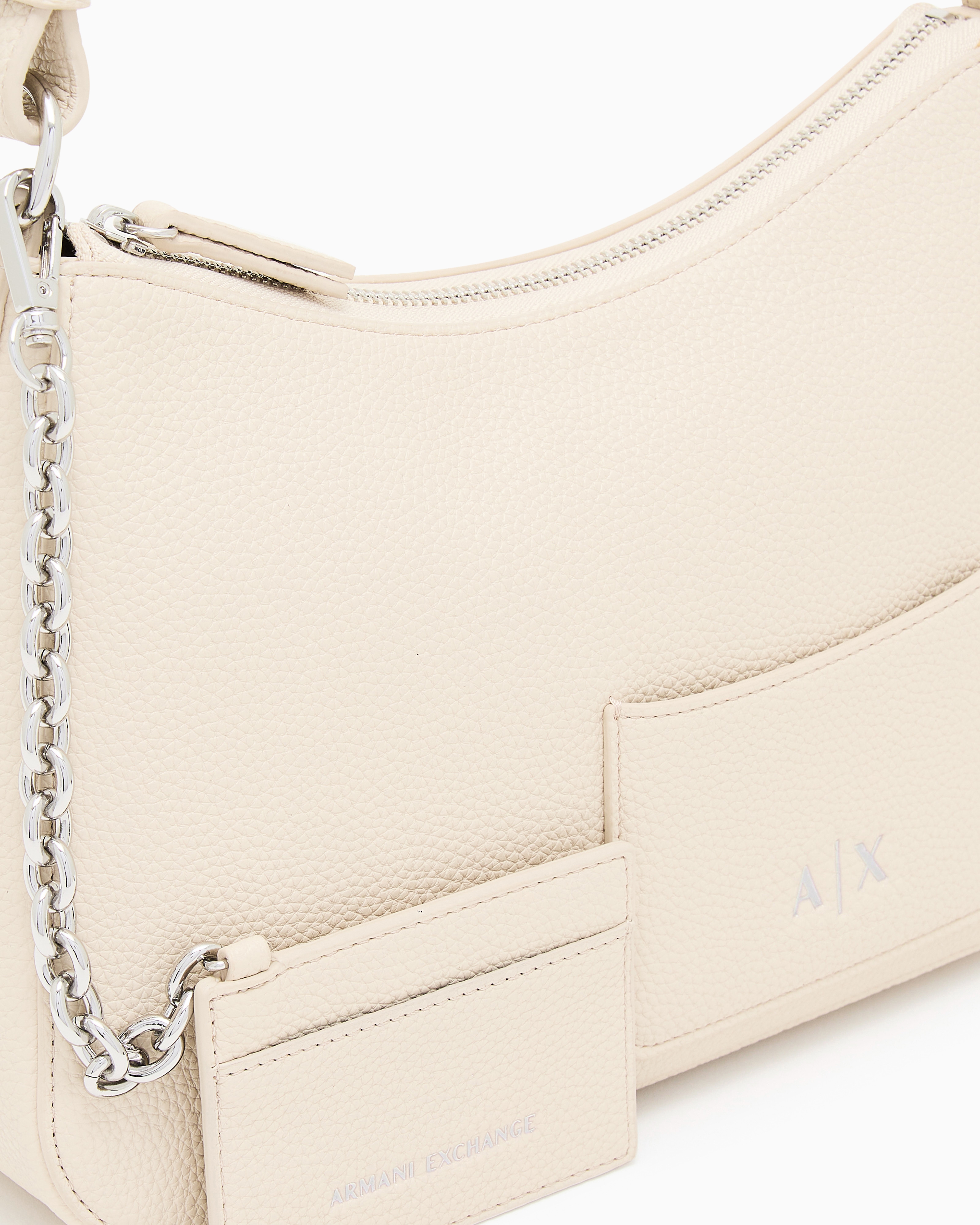 Armani Exchange - Shoulder bag with card holder, Woman, Beige, Size: TU