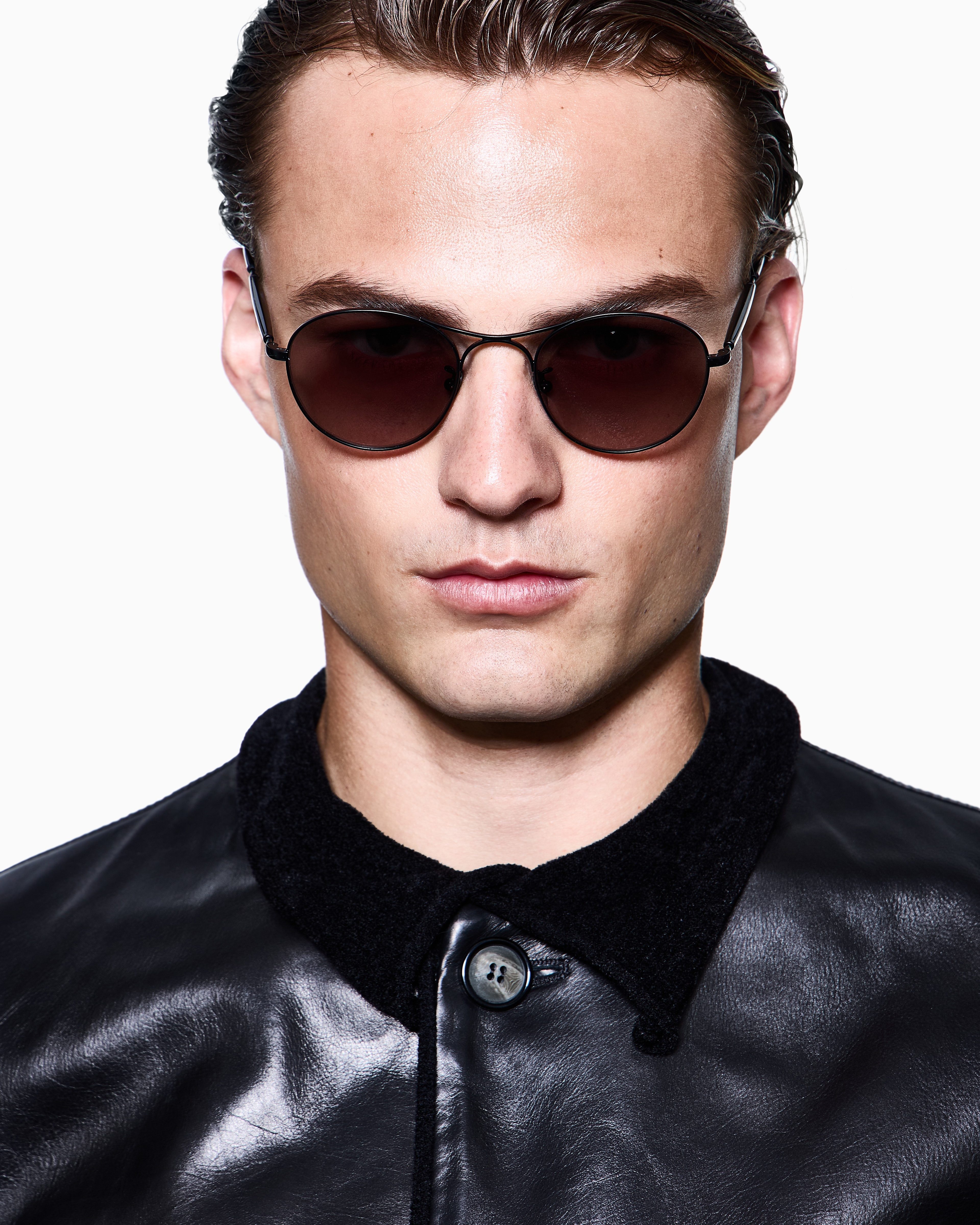 Giorgio Armani Unisex Square Sunglasses In Black