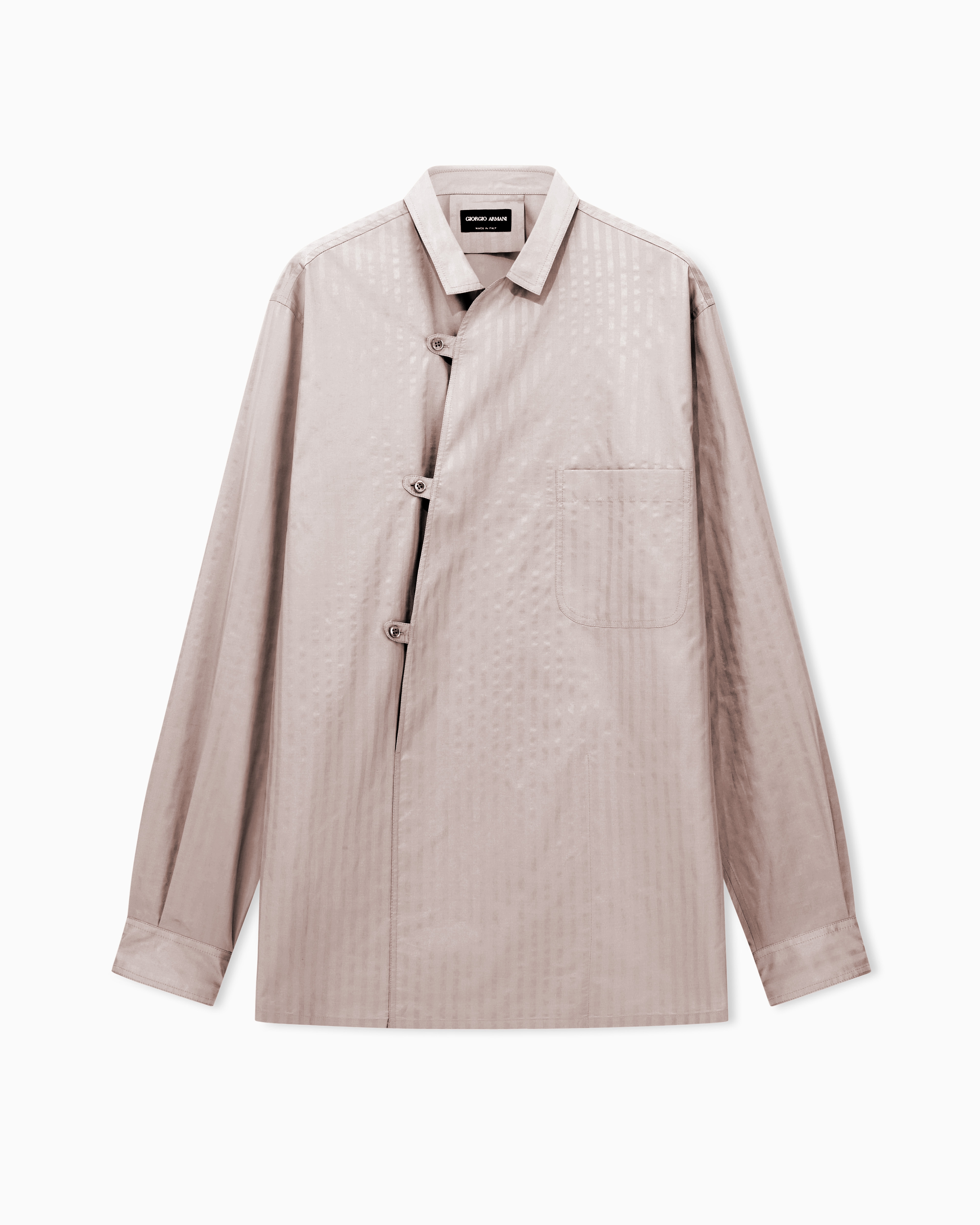 Giorgio Armani Beige Cotton And Silk Shirt