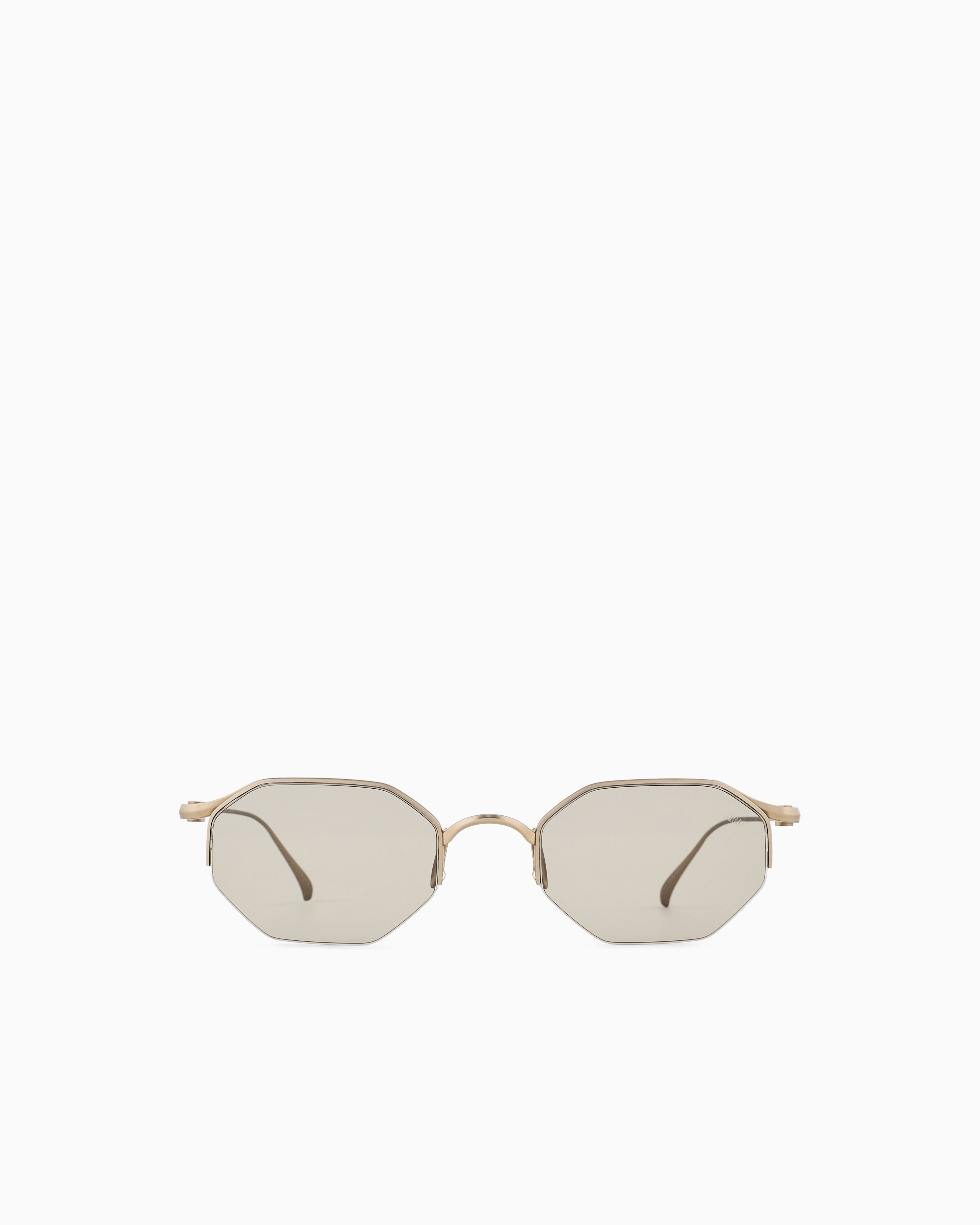 Giorgio Armani Men's Hexagonal-shaped Sunglasses In Brown