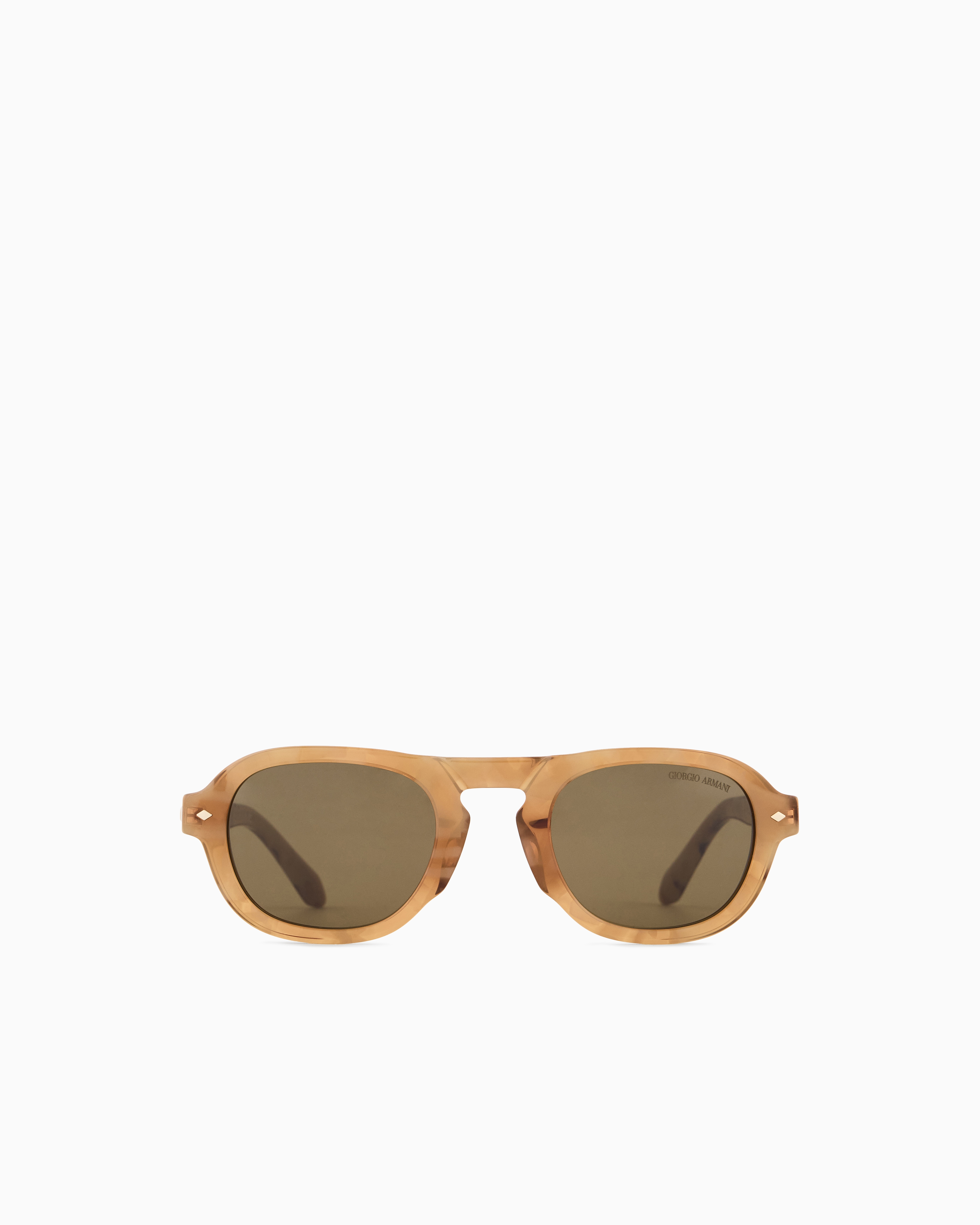 Giorgio Armani Men's Square Sunglasses In Brown