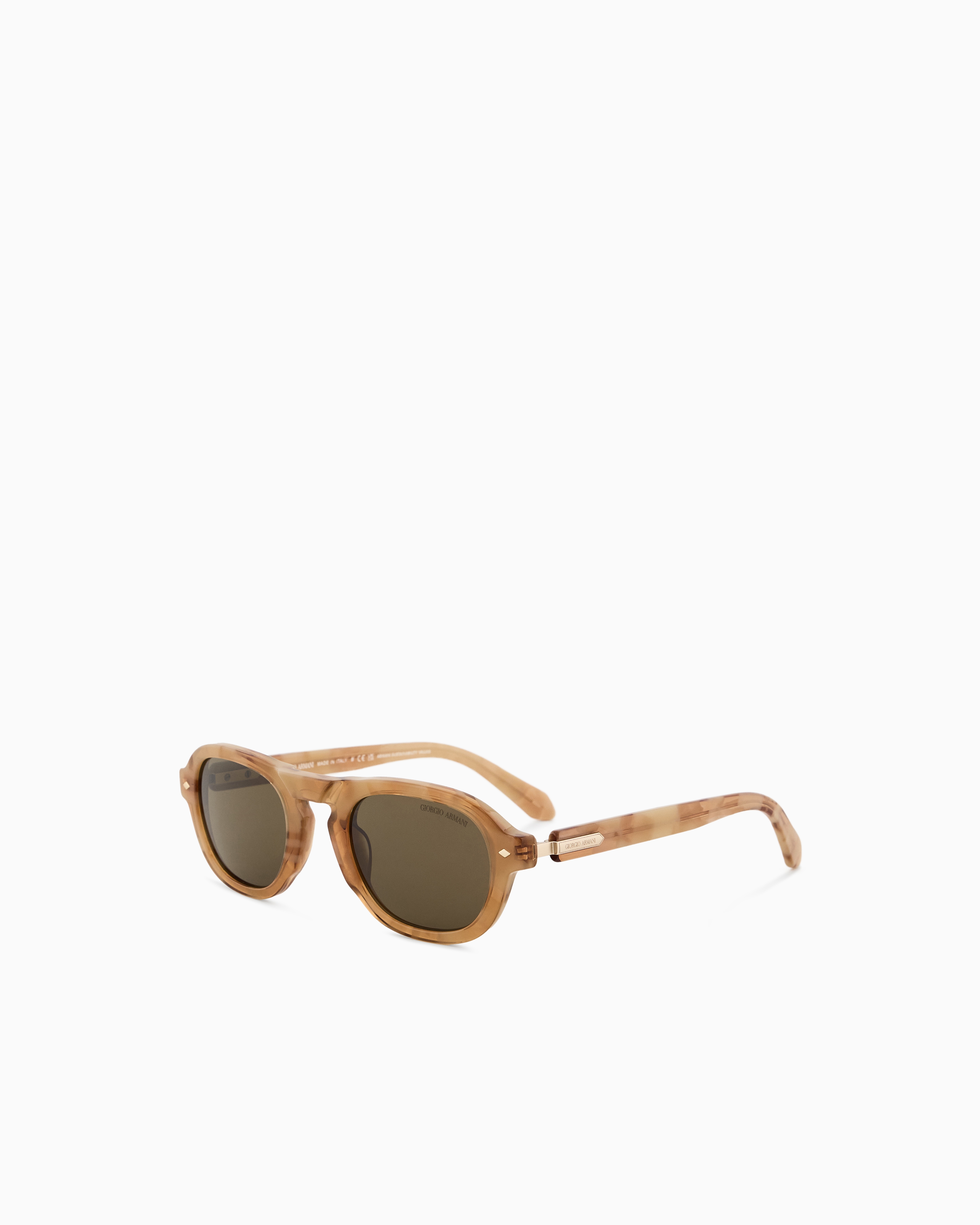Giorgio Armani Men's Square Sunglasses In Brown