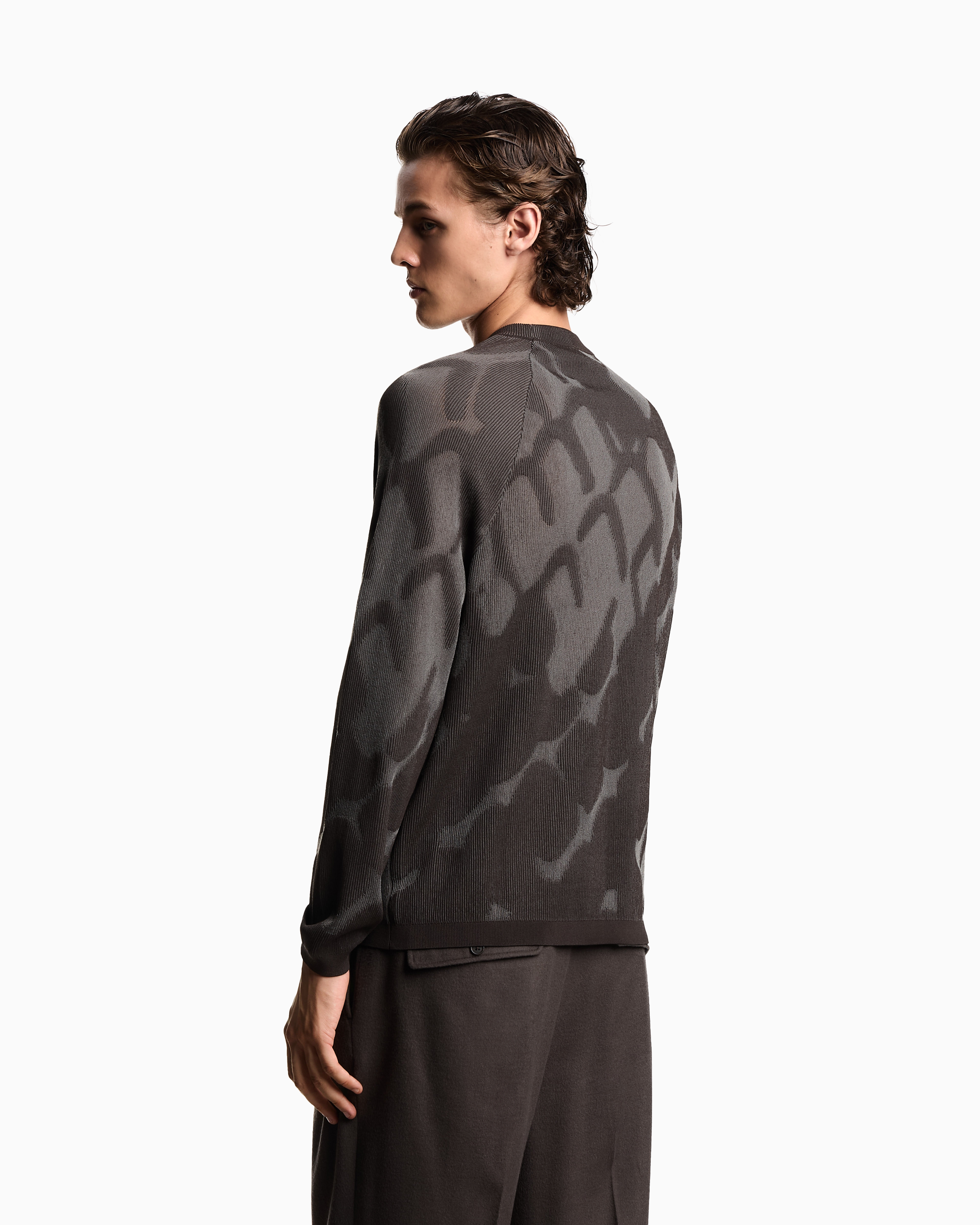 トップス EMPORIO ARMANI archive knit アルマーニ エクスチェンジ ARMANI EXCHANGE メンズ ジップニット