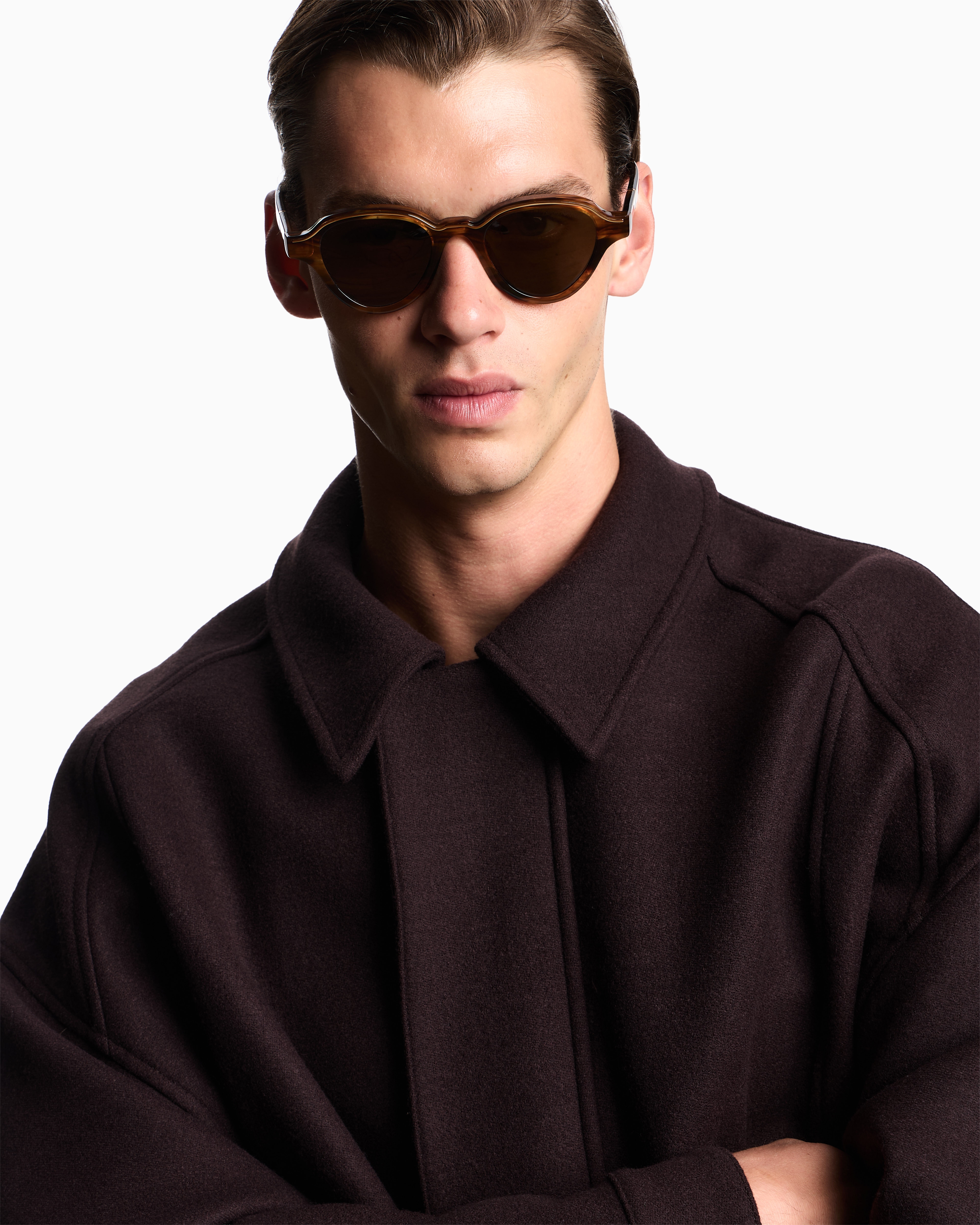 Emporio Armani - Men’s irregular-shaped sunglasses, Man, Size: 47L