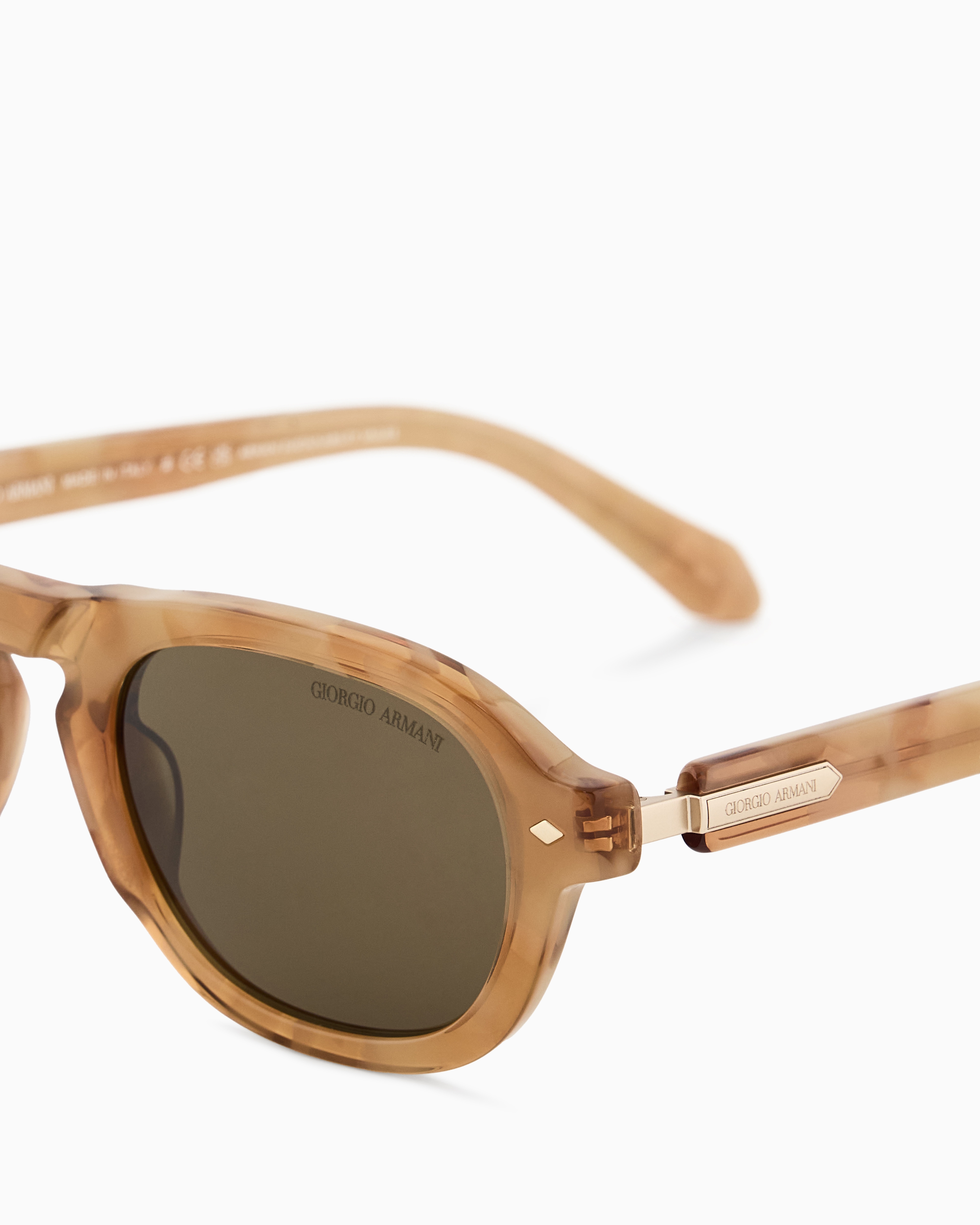 Giorgio Armani Men's Square Sunglasses In Brown