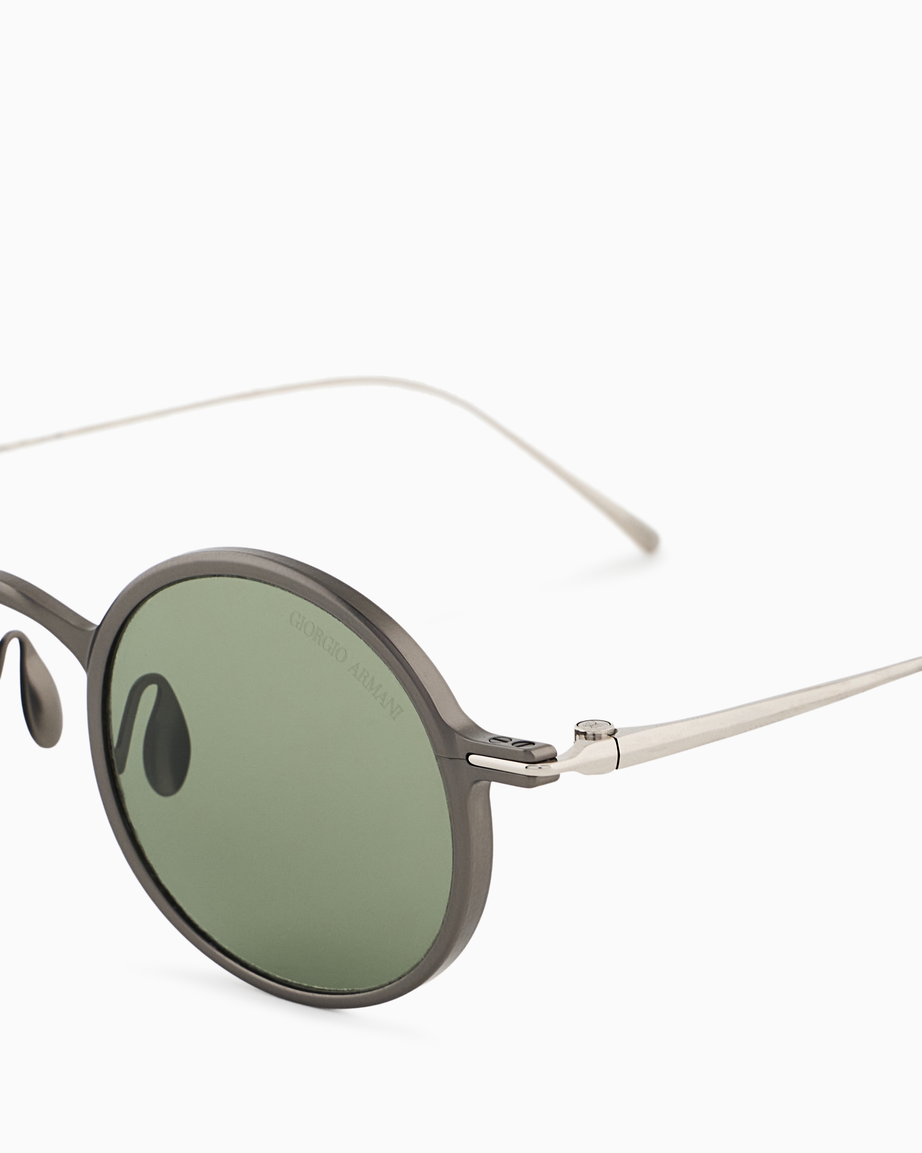 Giorgio Armani Men's Round Sunglasses In Gray