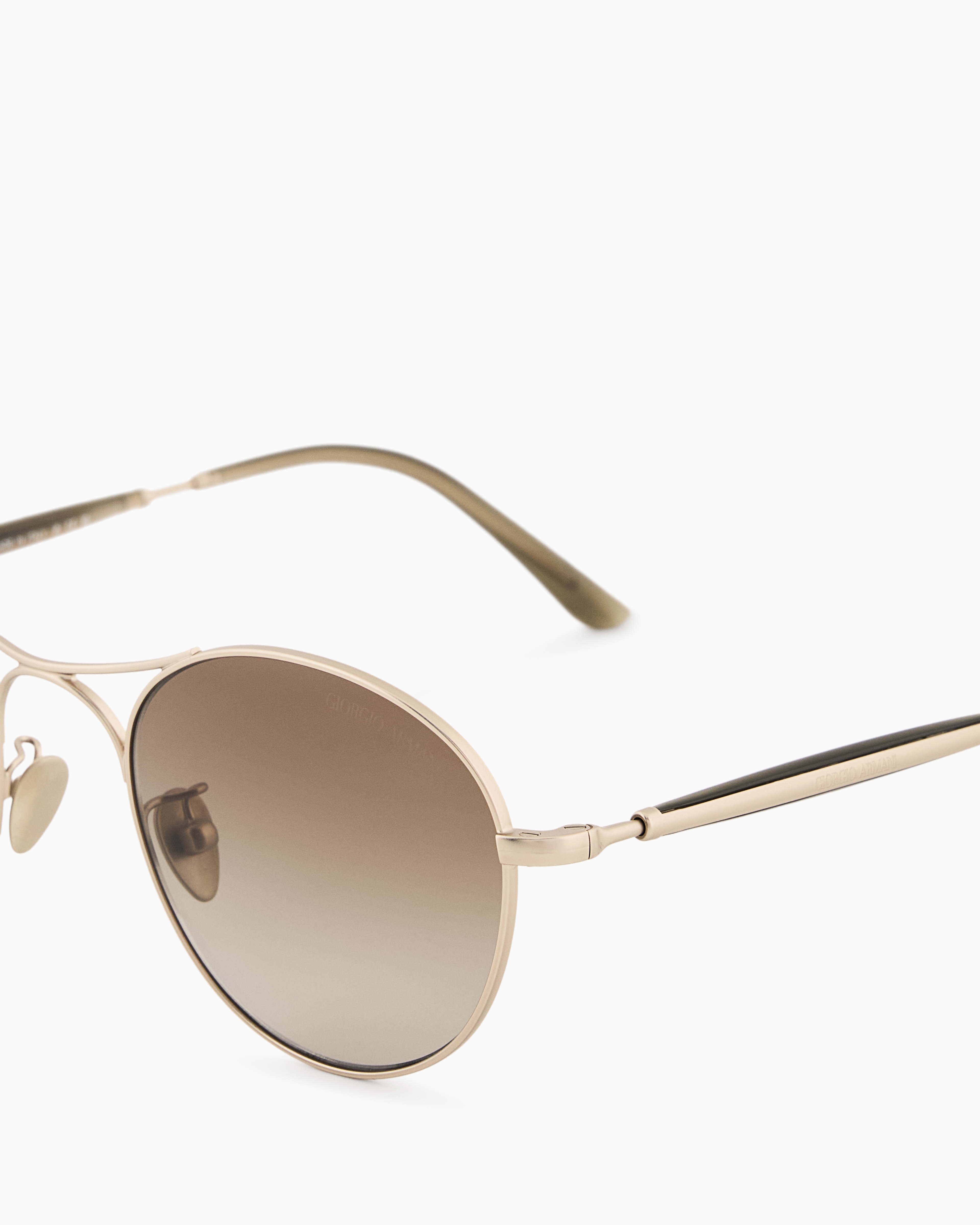 Giorgio Armani Unisex Square Sunglasses In Brown