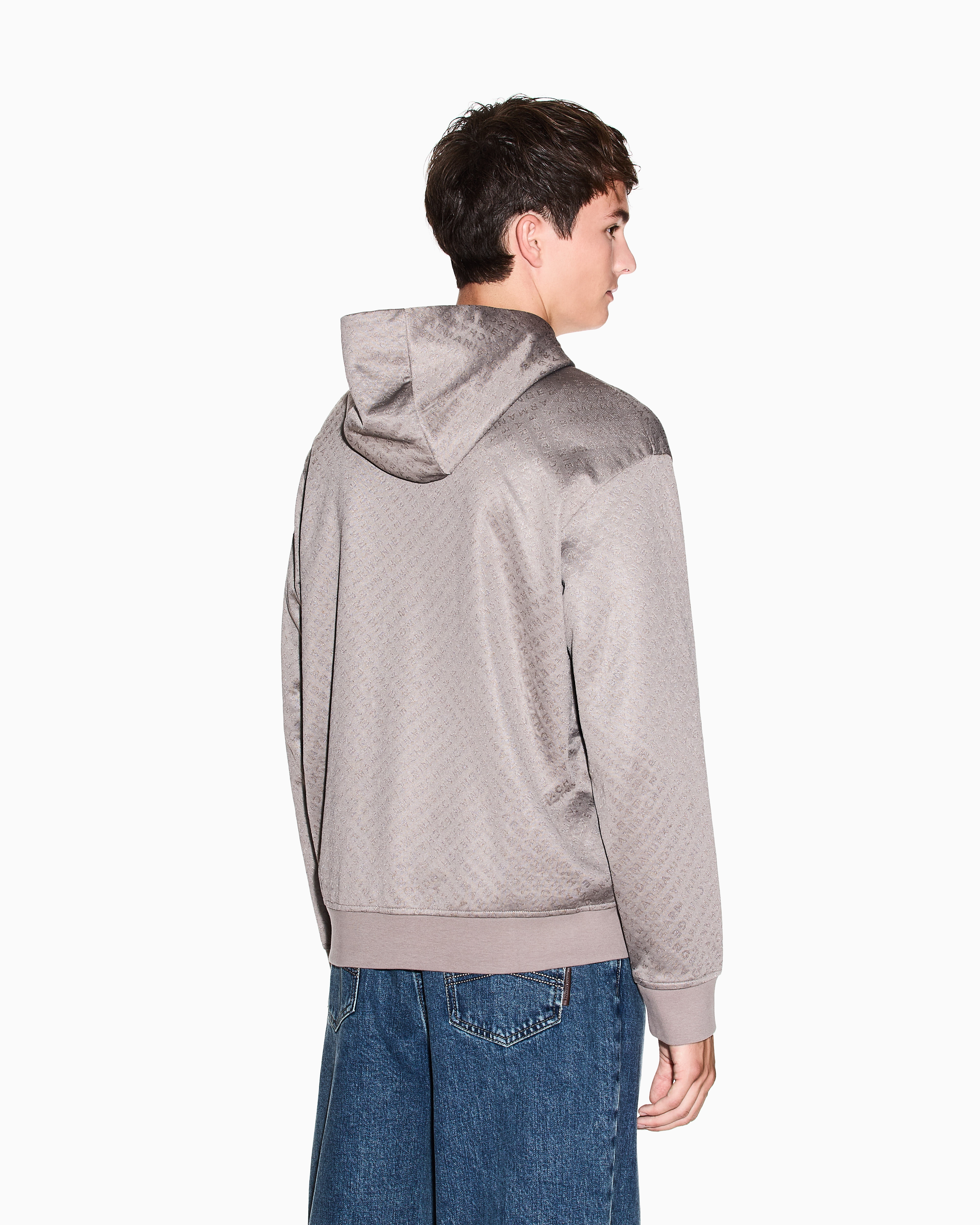 EMPORIO ARMANI スタンドカラーブルゾン 光沢 薄紫/QW63 undefined