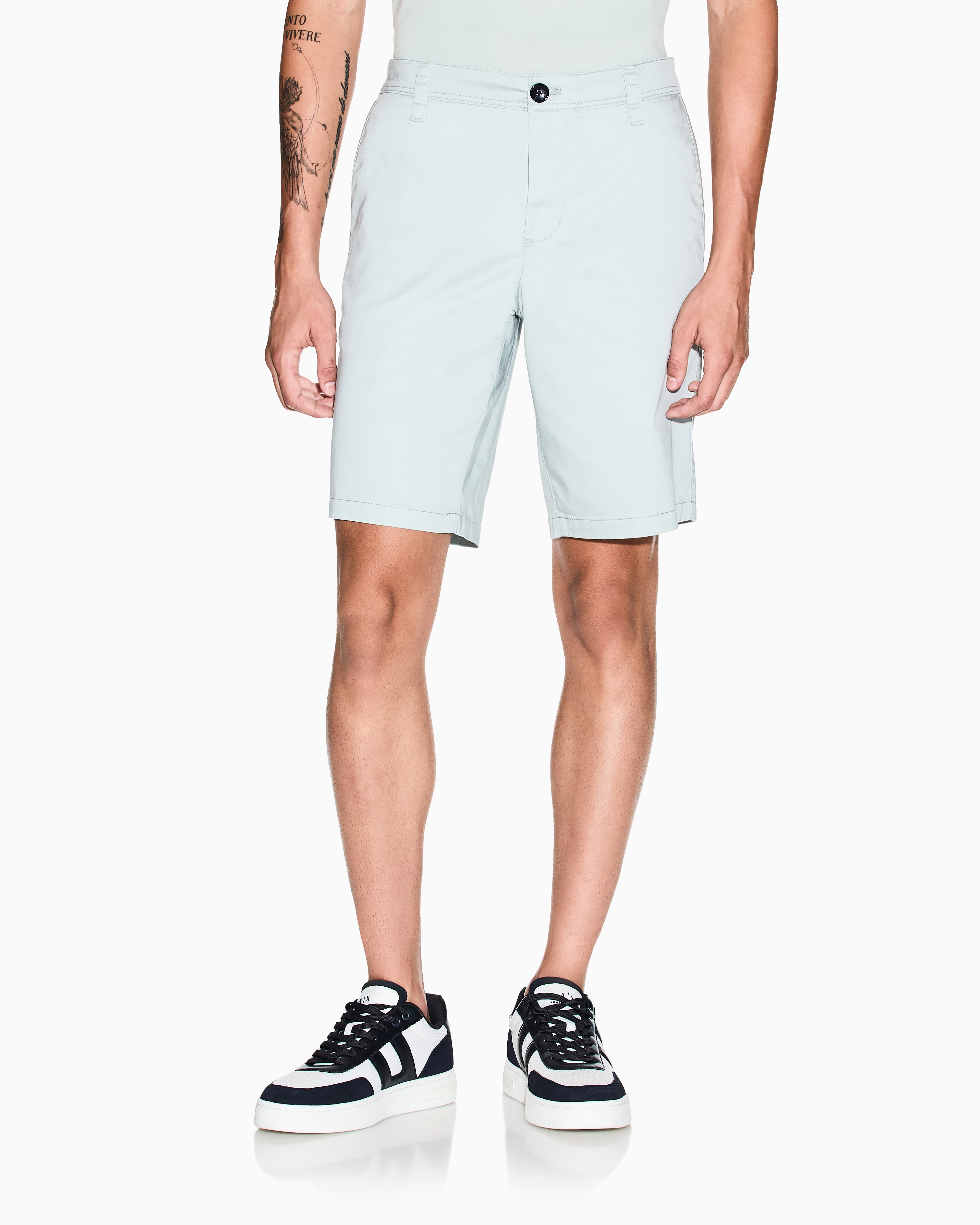 Bermuda shorts satin stretch fabric