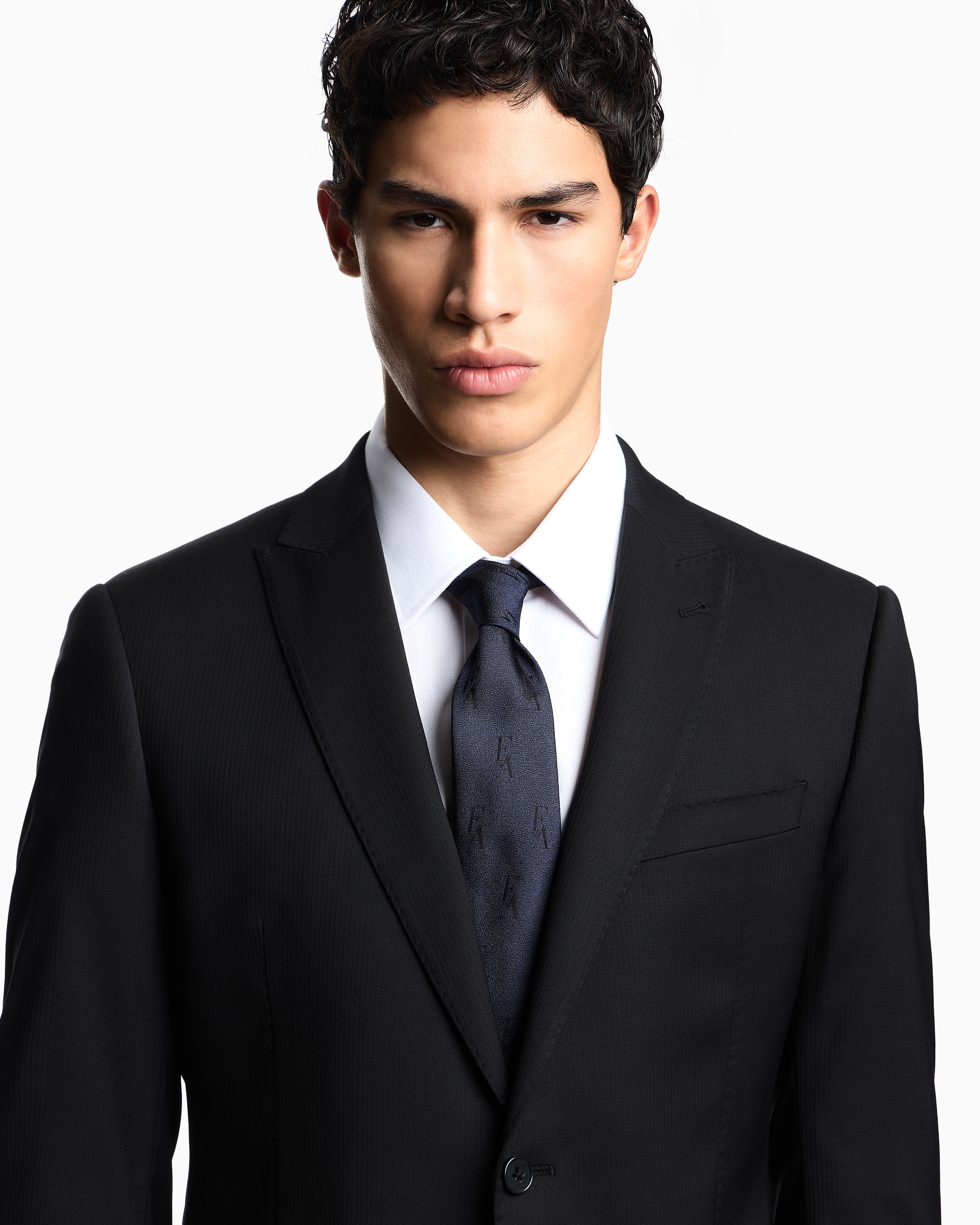 EMPORIO ARMANI スーツ ストライプ シングルブレスト スリムフィット シングルブレストスーツ バージンウール