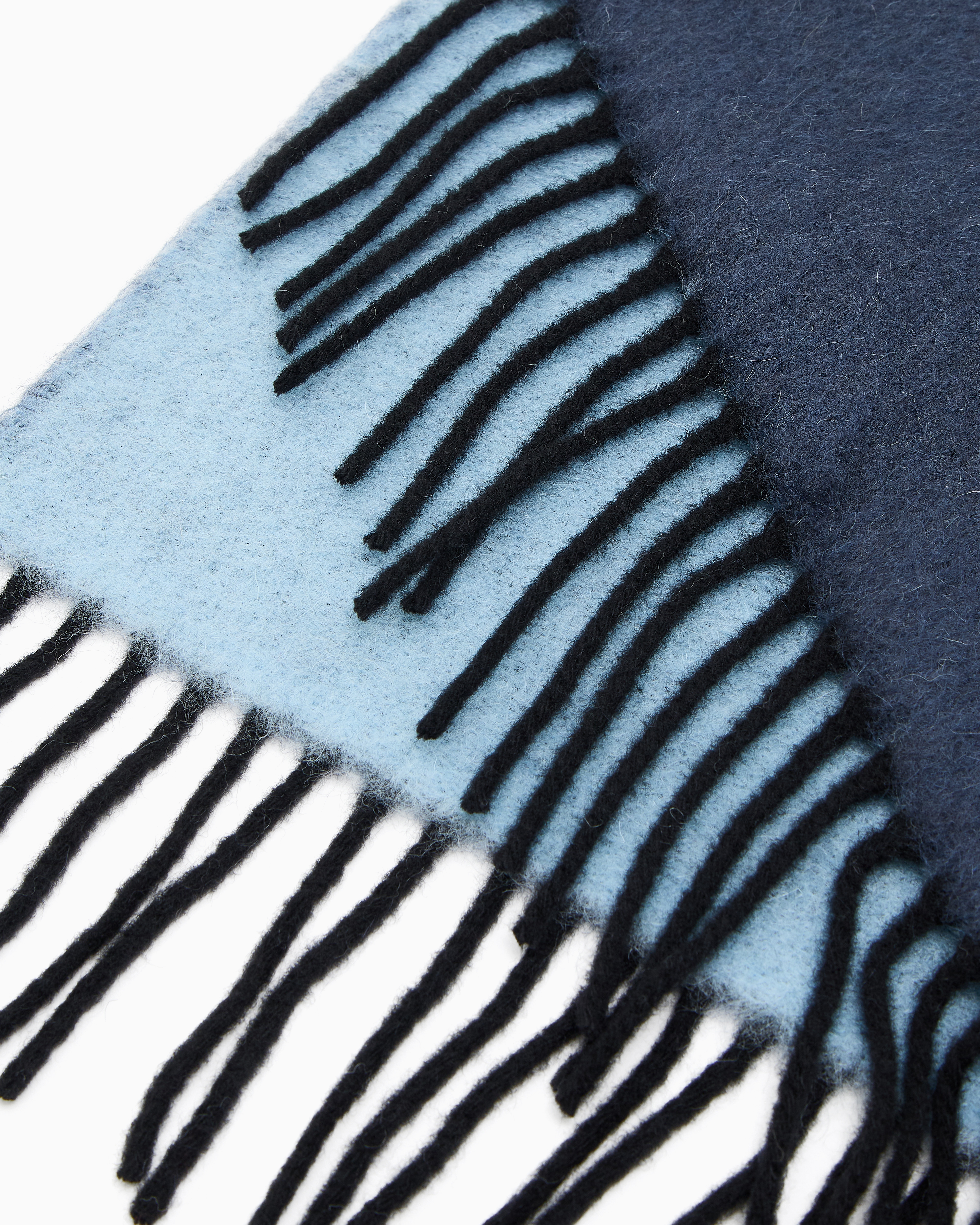 ツートンスカーフ ウール混紡 オーバーサイズレタリング