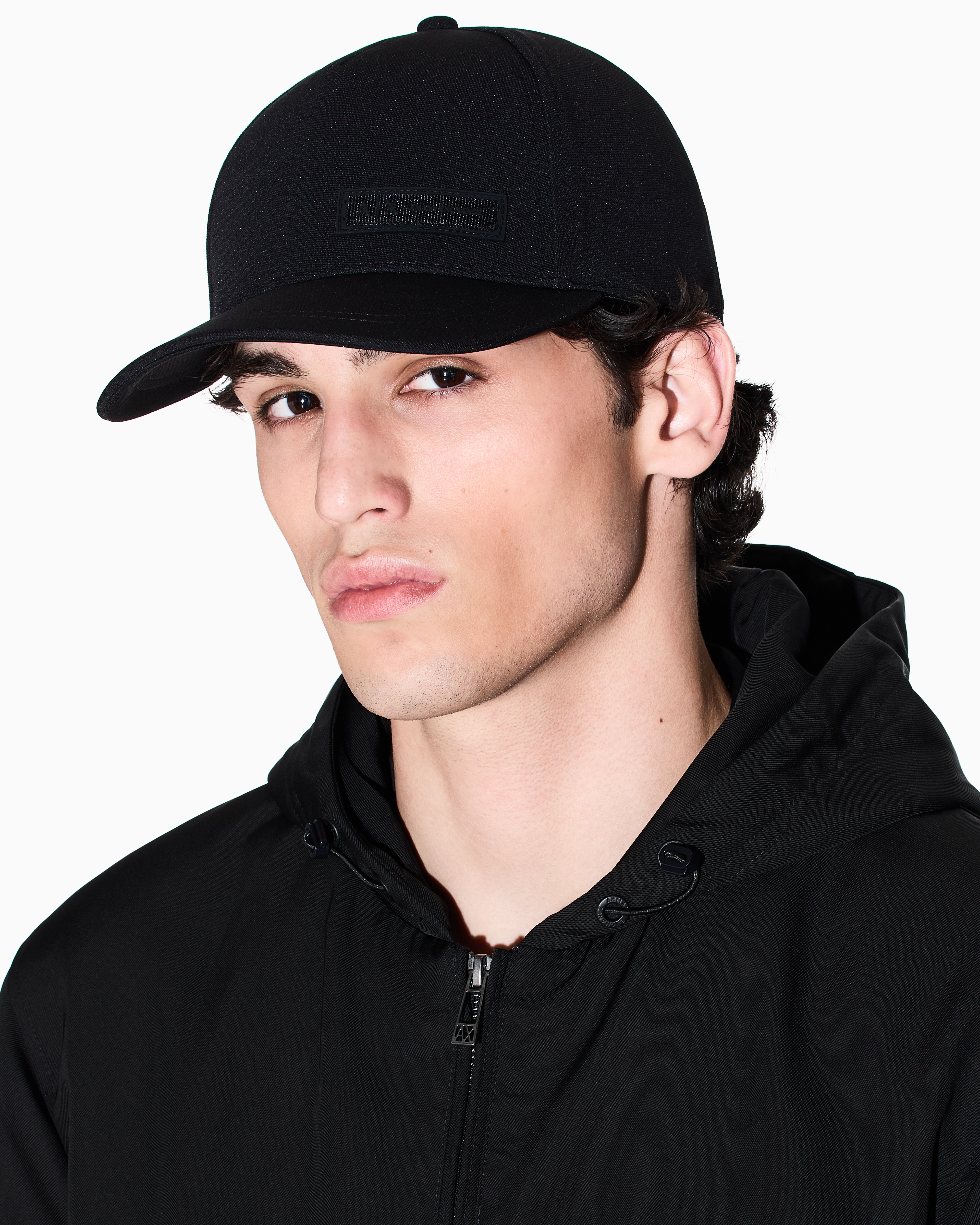 Armani Exchange -  Logo visor cap, Man, Black, Size: